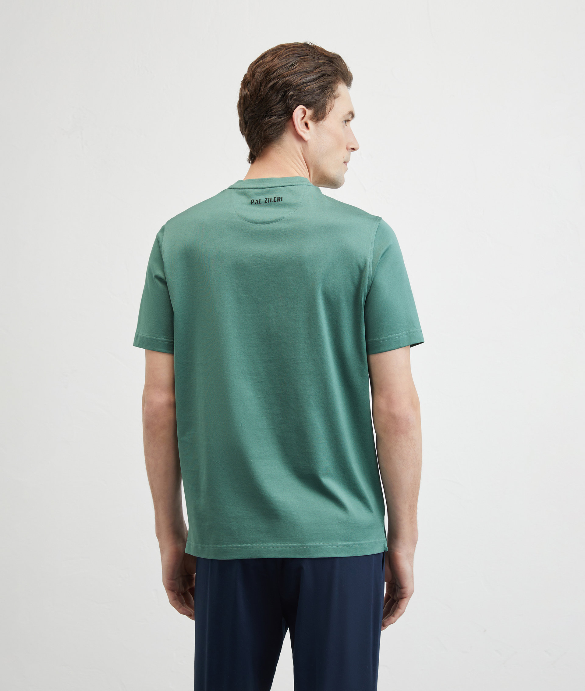 Printed Cotton Tshirt Light Green | Pal Zileri
