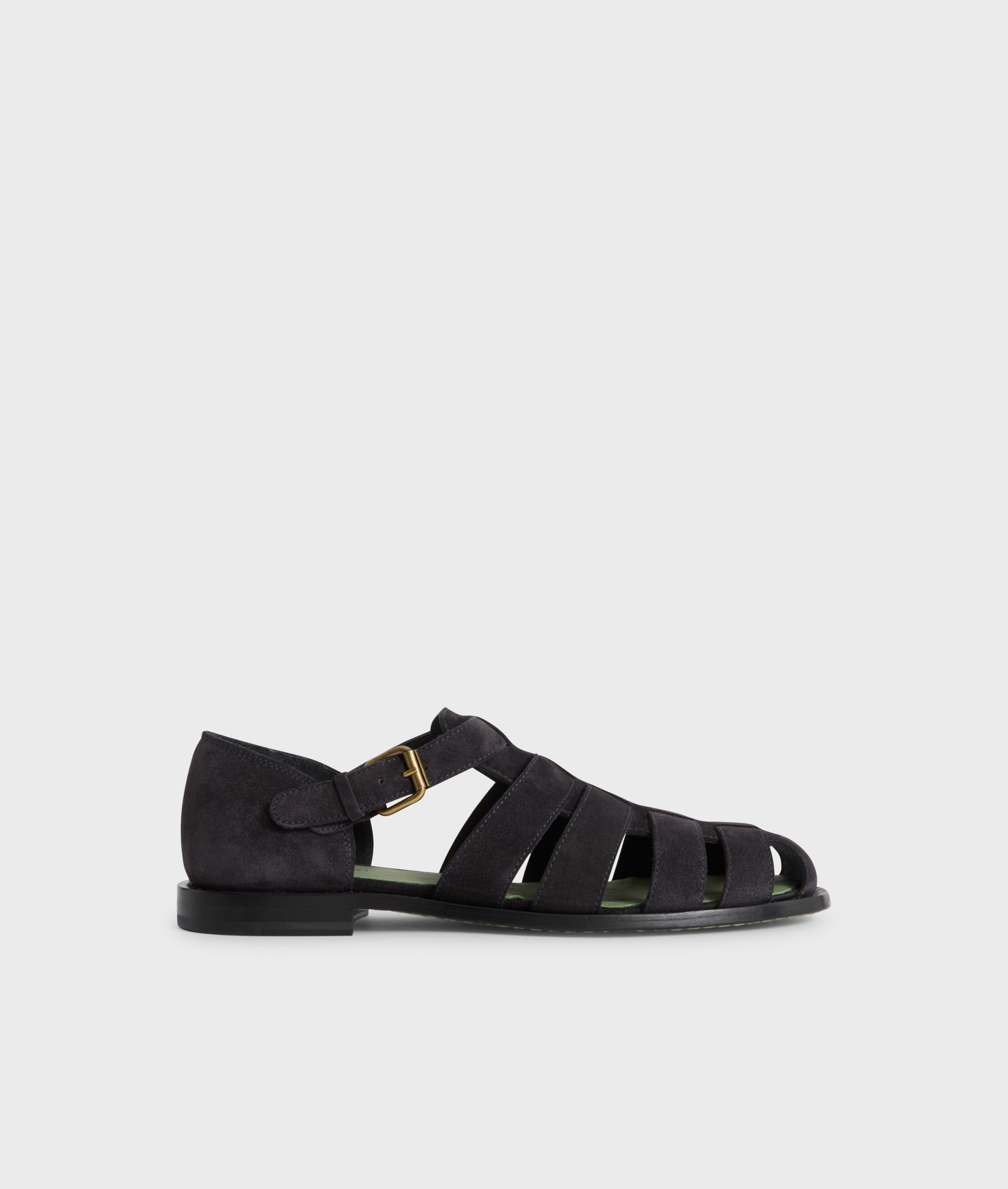 Fisherman Sandals In Suede Navy Blue | Pal Zileri