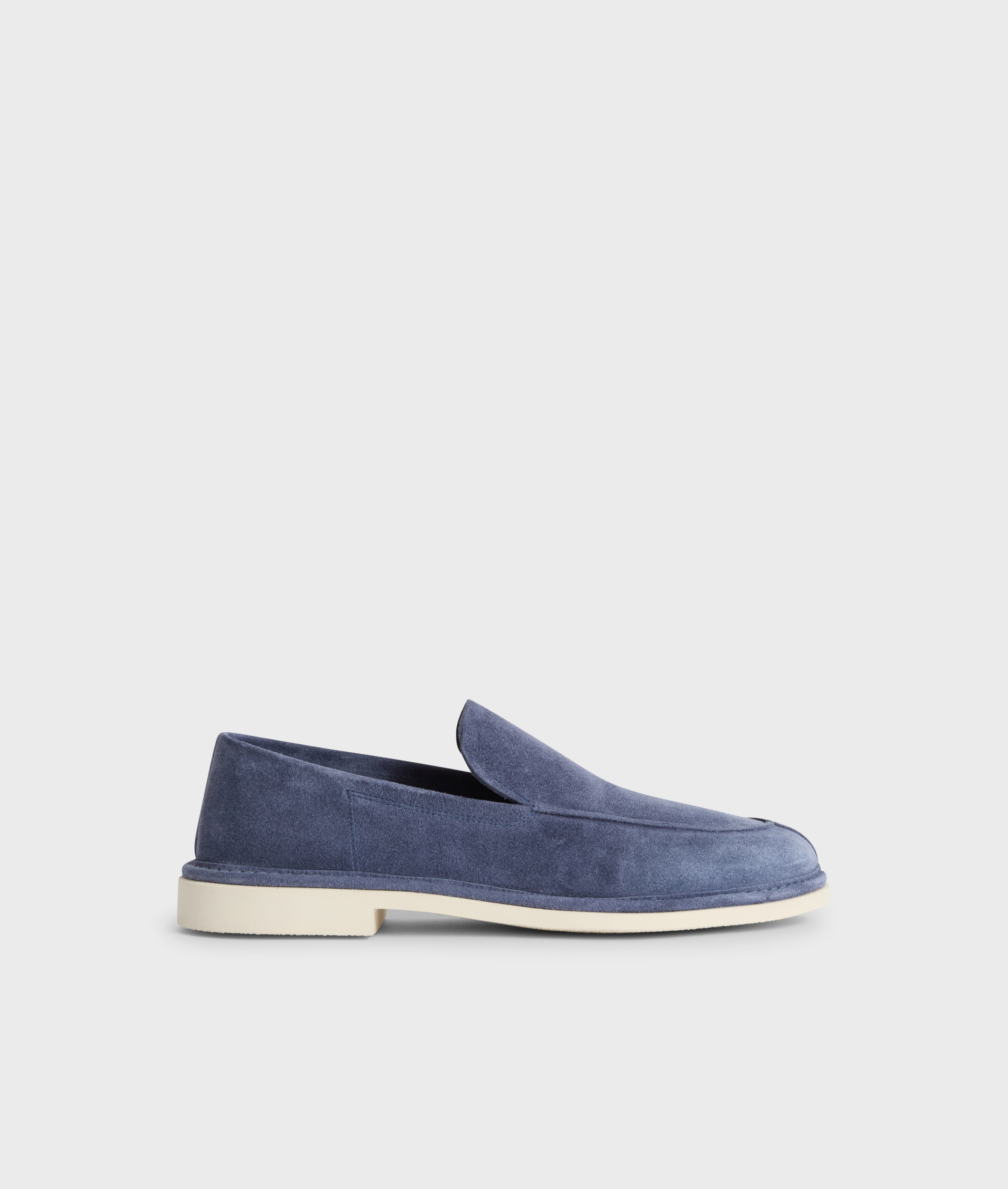 Loafers In Suede With Rubber Sole Navy Blue | Pal Zileri