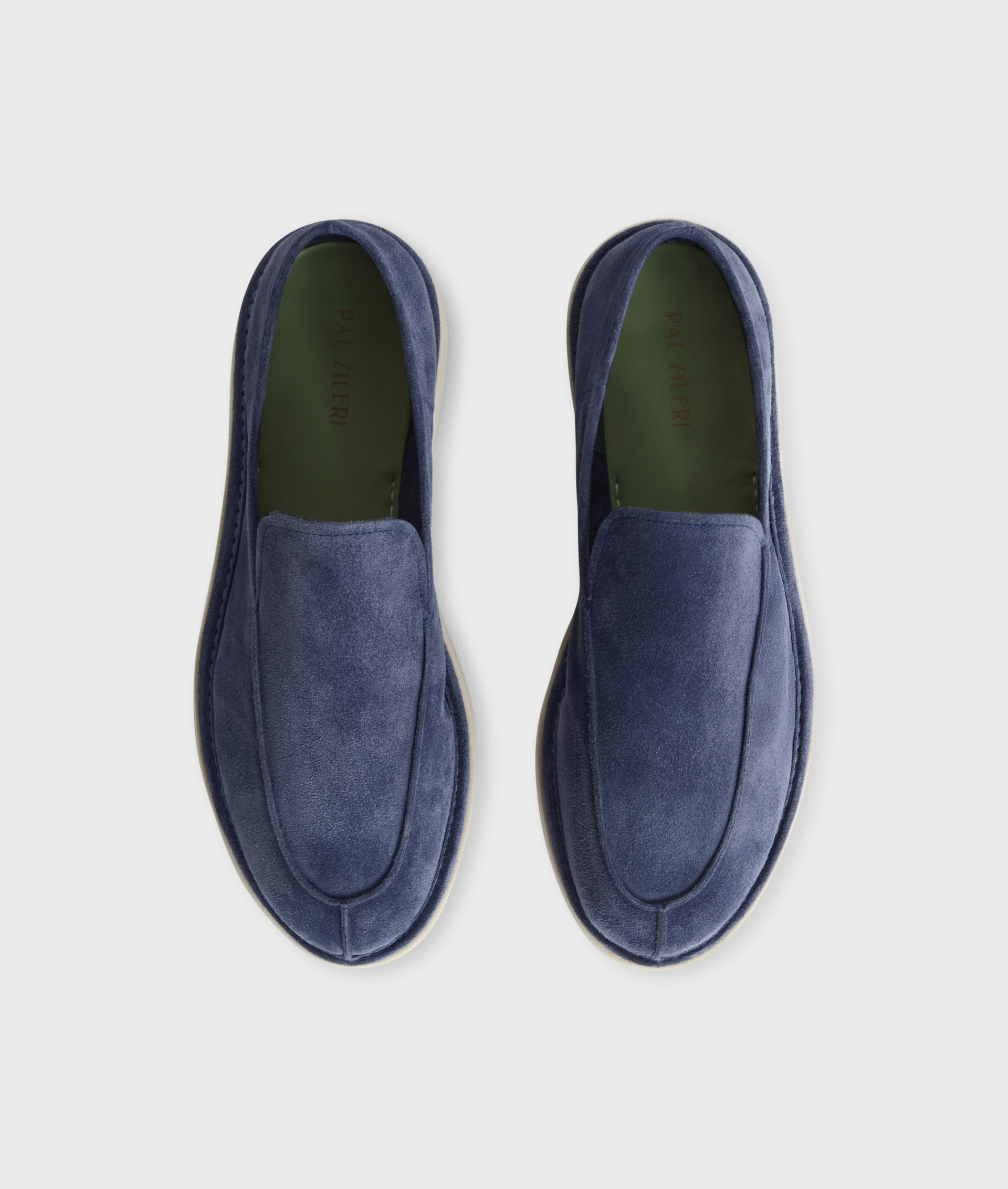 Loafers In Suede With Rubber Sole Navy Blue | Pal Zileri