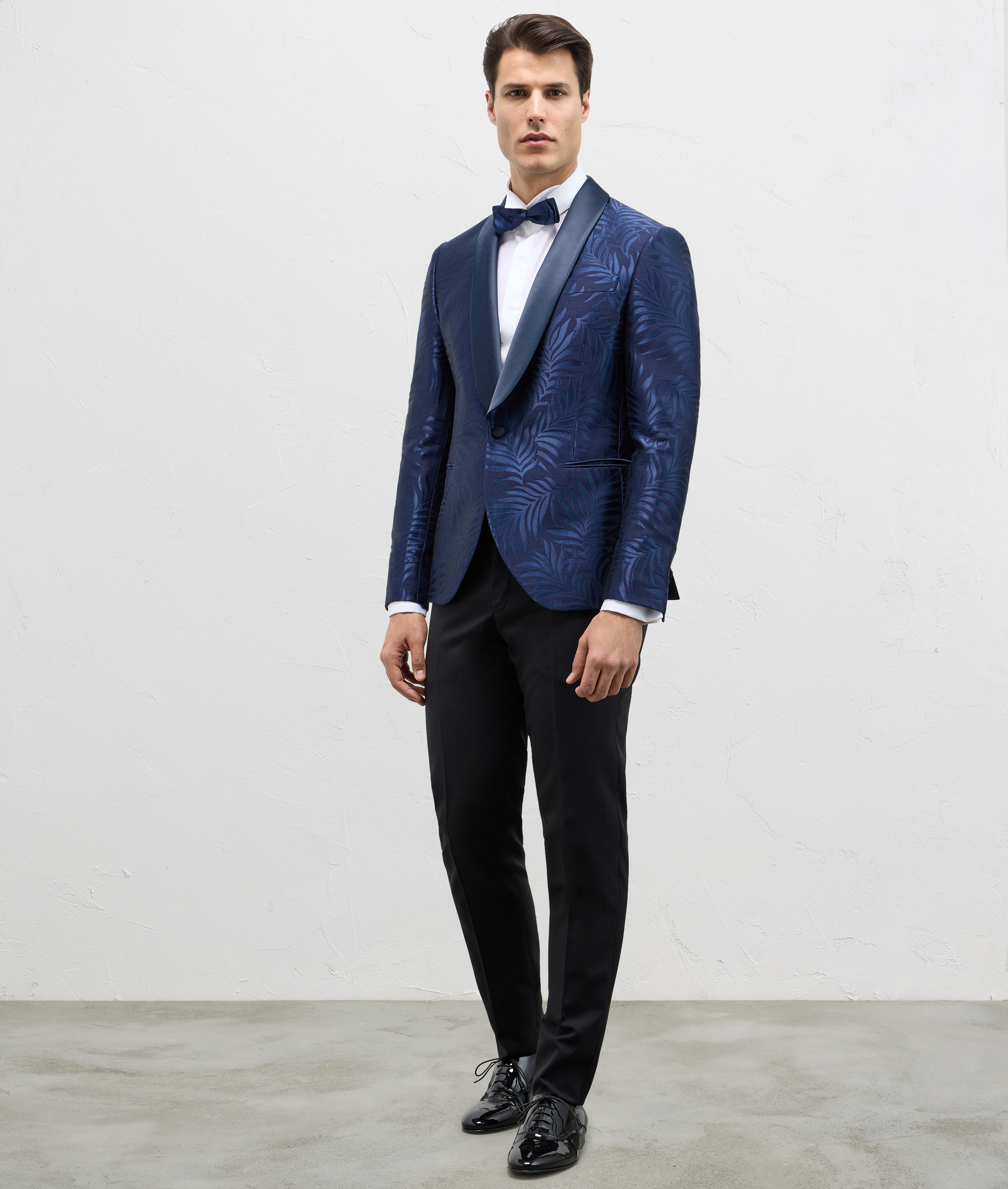 Cerimonia Pants In Wool With Side Band In Satin Black | Pal Zileri