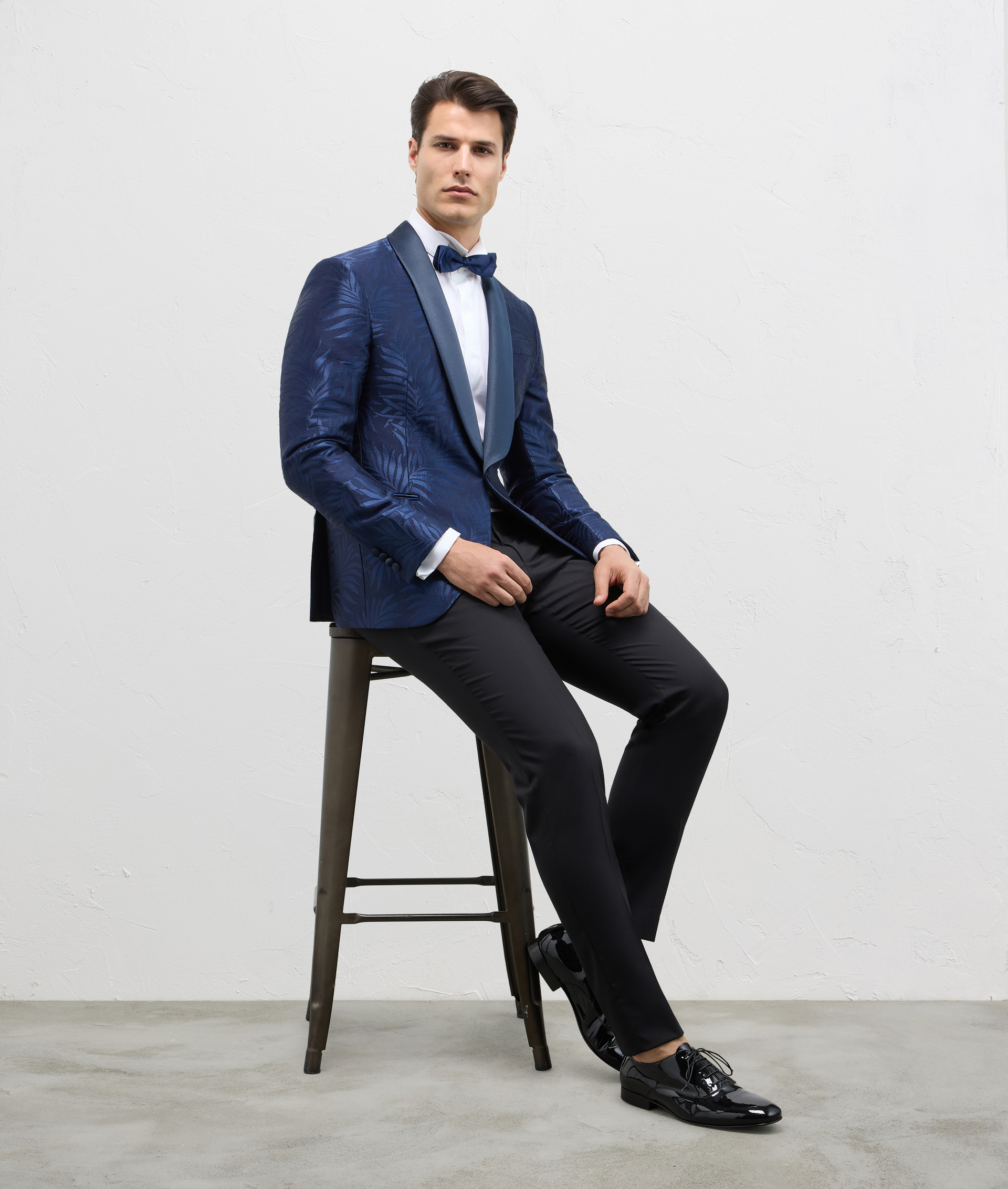 Cerimonia Jacket In Wool With Satin Lapel Navy Blue | Pal Zileri