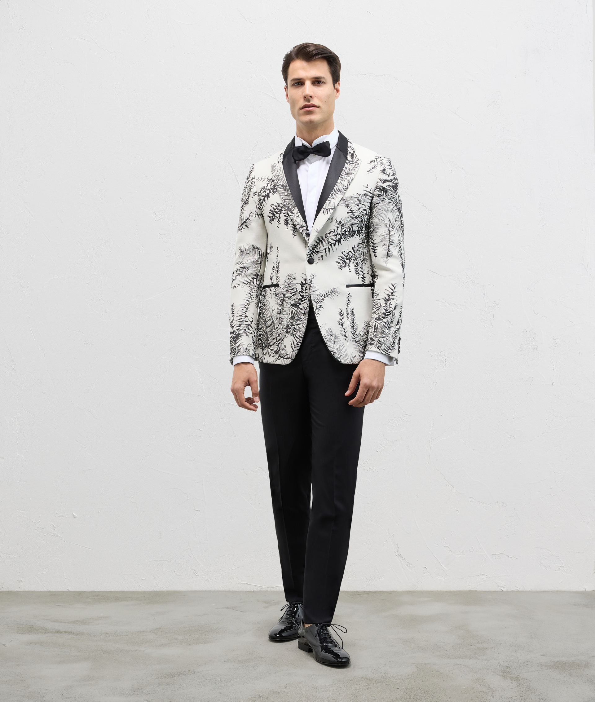 Cerimonia Jacket In Technical Wool With Satin Lapel Light Grey | Pal Zileri