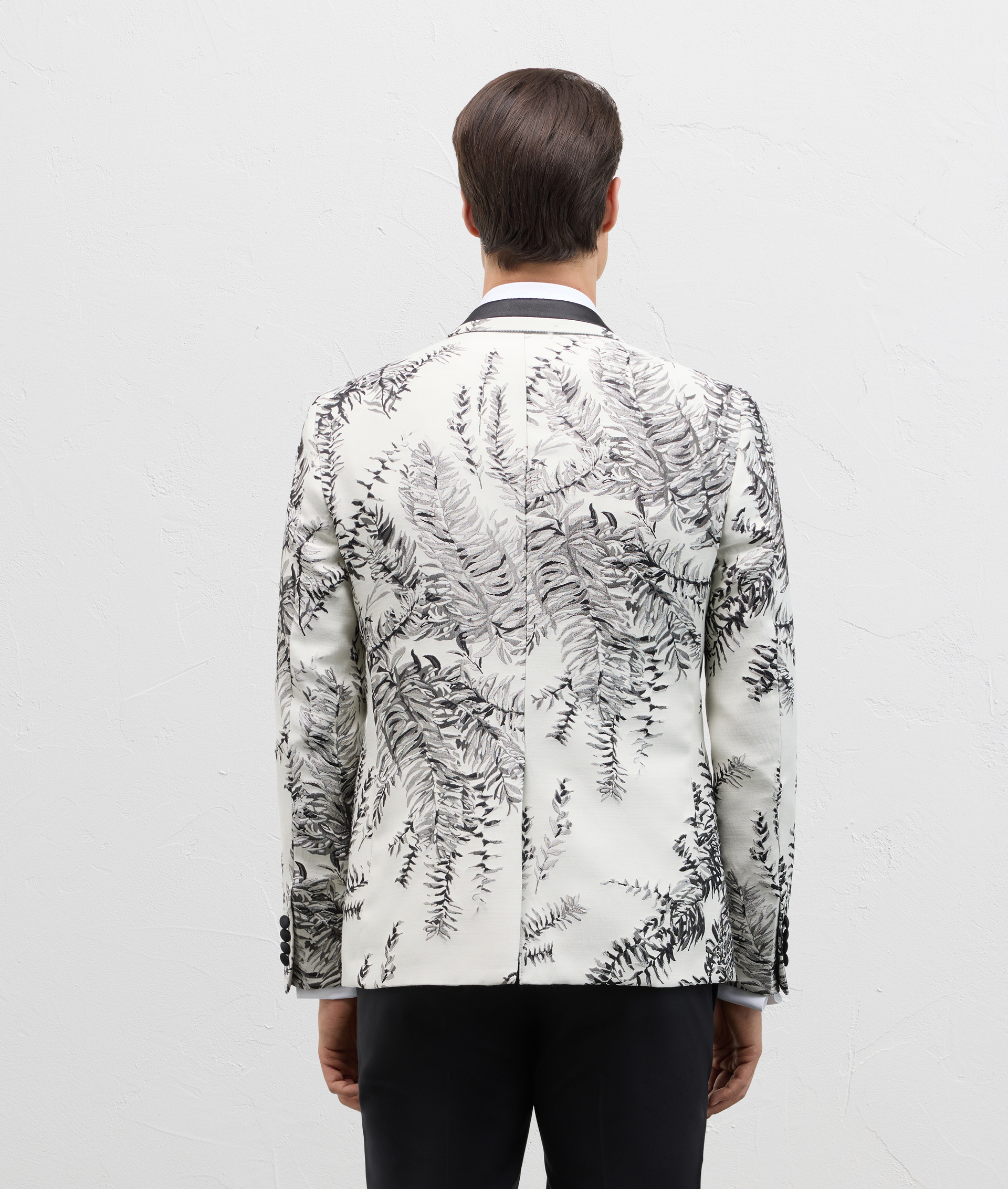 Cerimonia Jacket In Technical Wool With Satin Lapel Light Grey | Pal Zileri