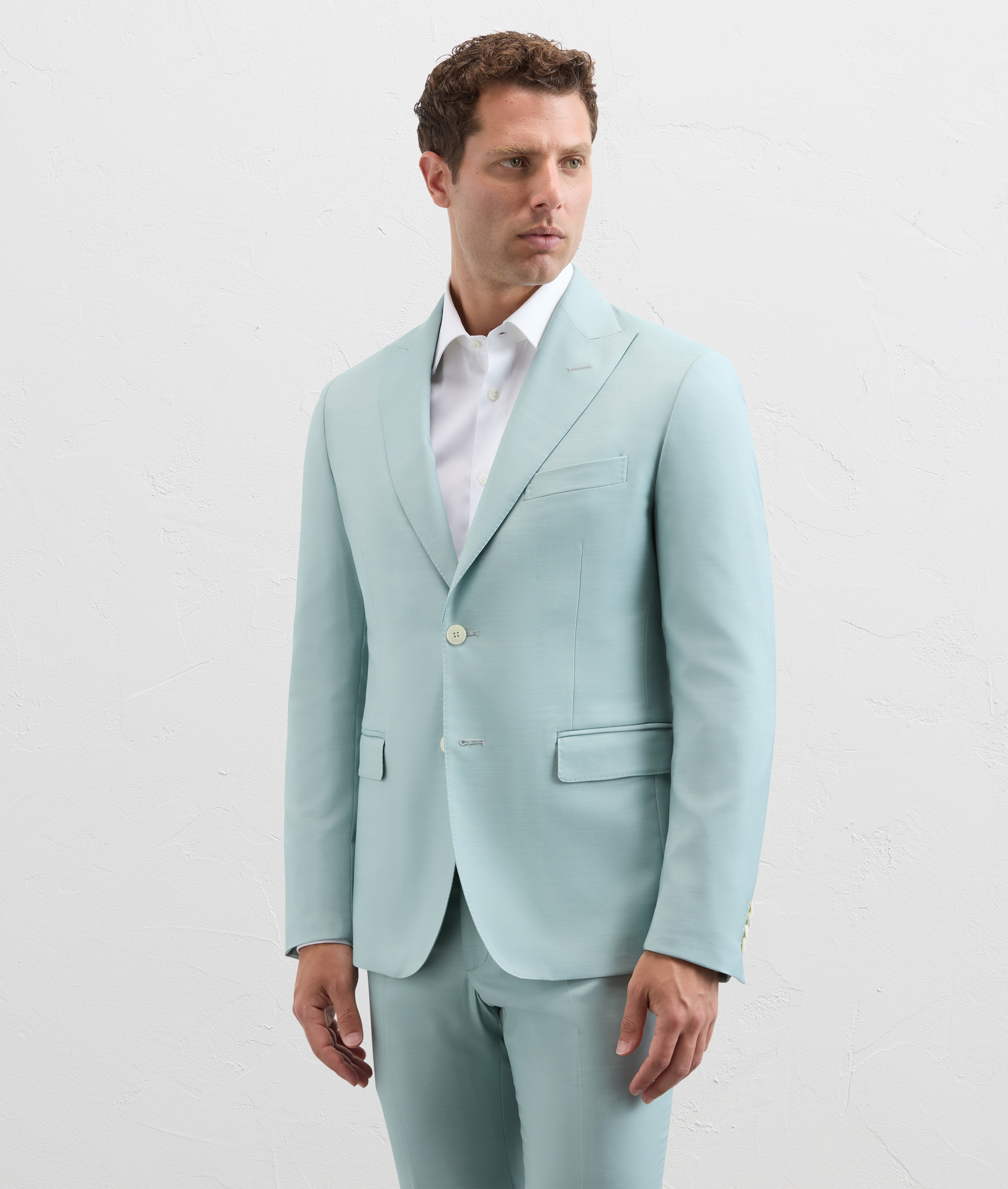 Suit With Micro Pattern Light Green - Pal Zileri | Official Website