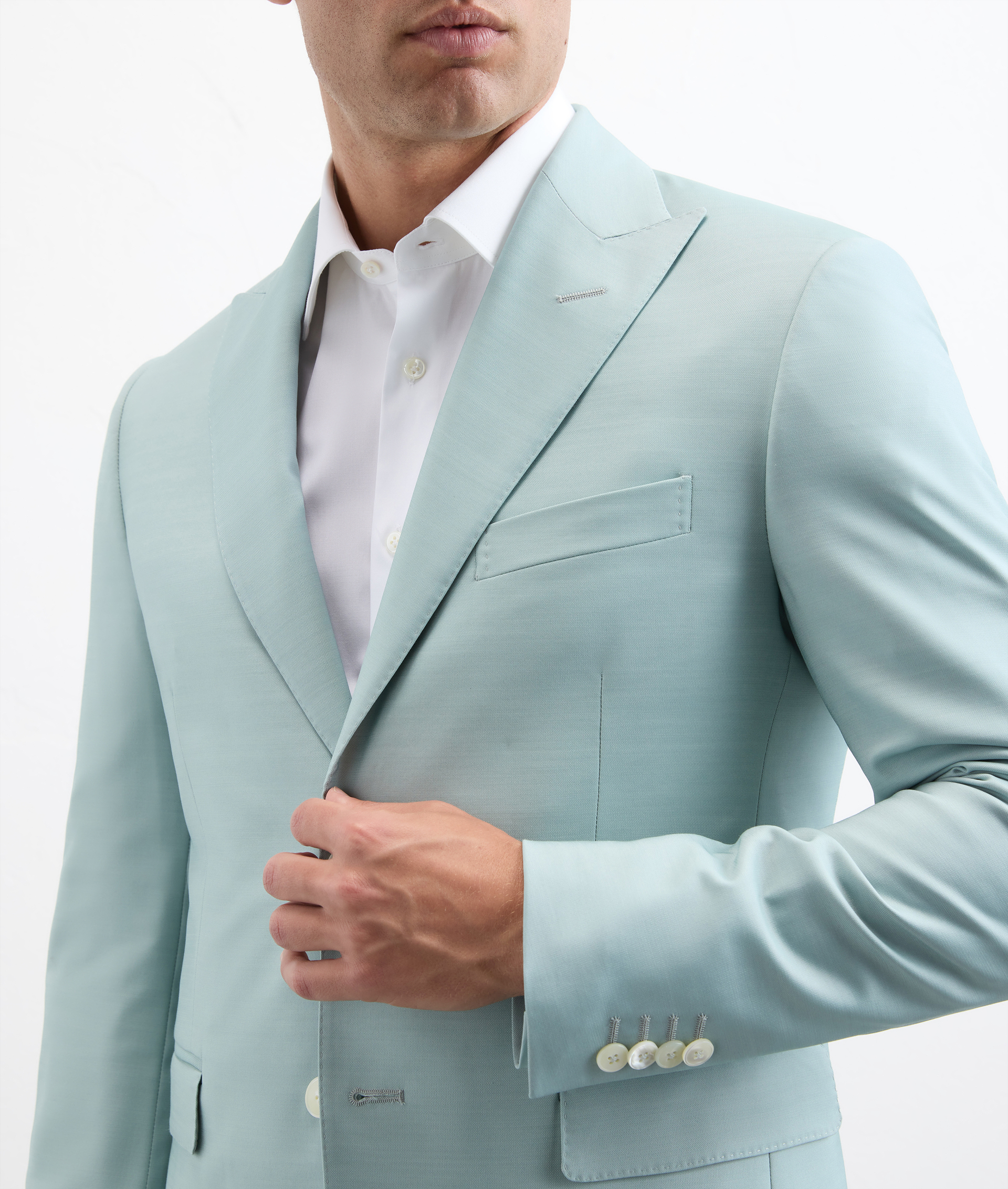 Suit With Micro Pattern Light Green - Pal Zileri | Official Website