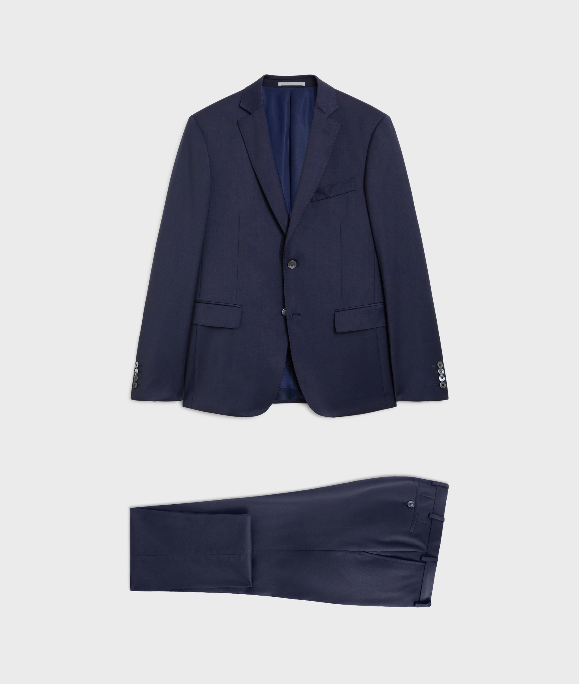Abito In Twill Di Lana Stretch Blu Navy | Pal Zileri