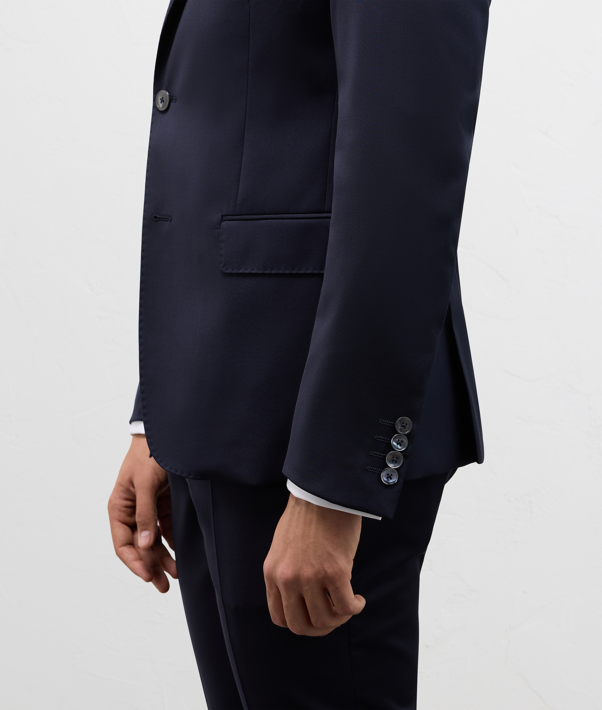 Suit In Twill Of Stretch Wool Blue Navy | Pal Zileri