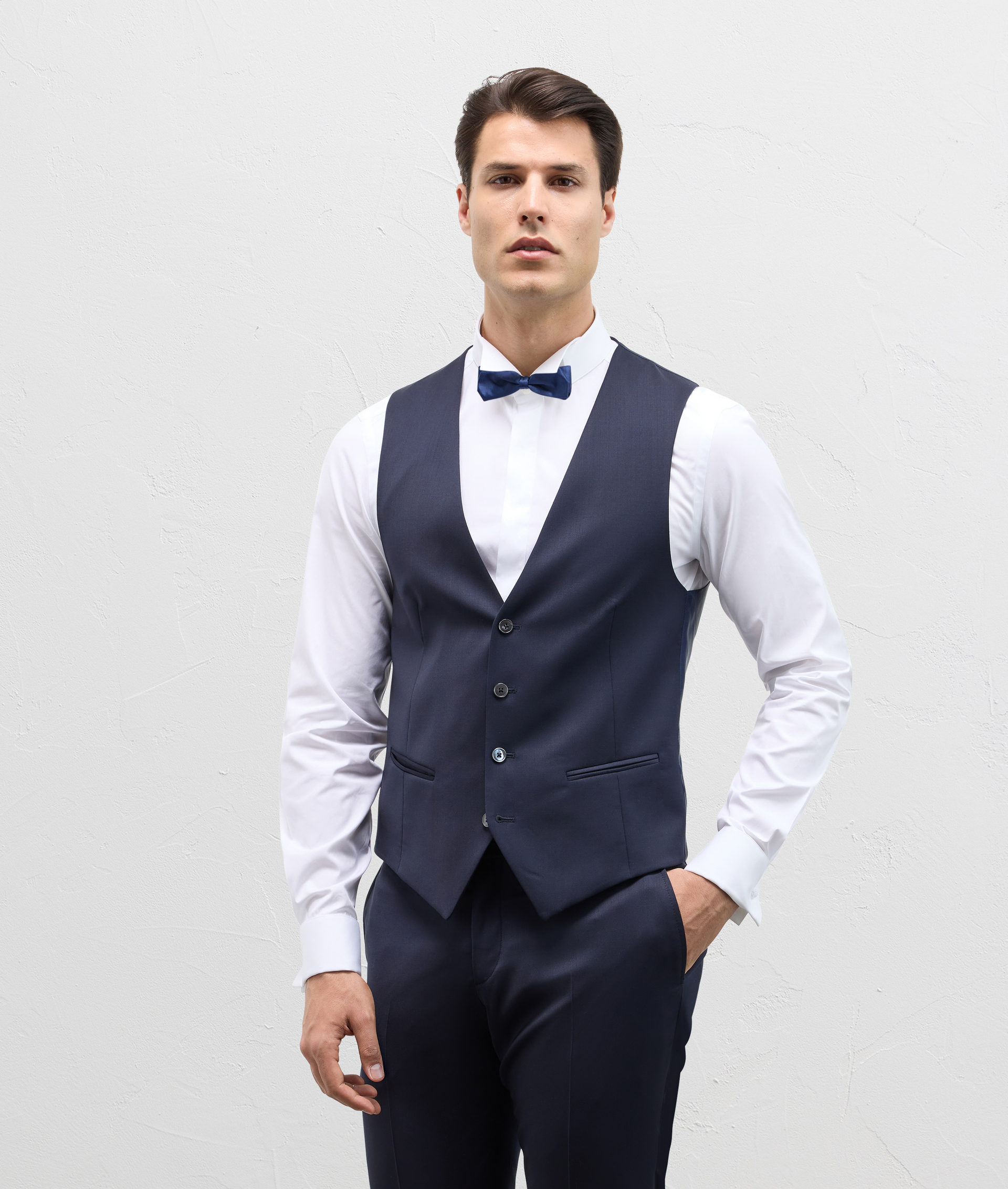 Suit In Twill Of Stretch Wool Blue Navy | Pal Zileri