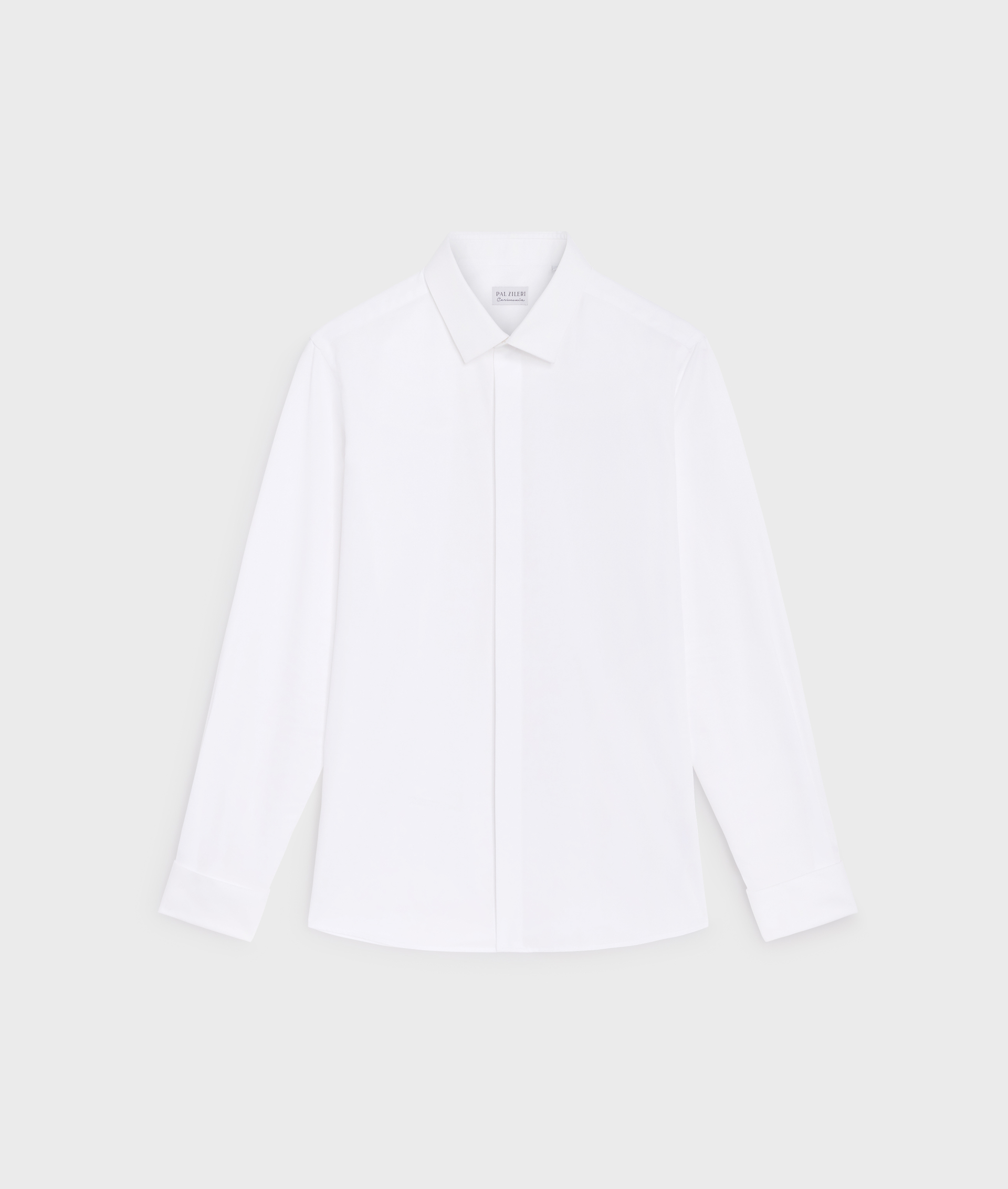 Camicia In Cotone Con Bottoni A Scomparsa Bianco - Camicie - Pal Zileri | Official Website