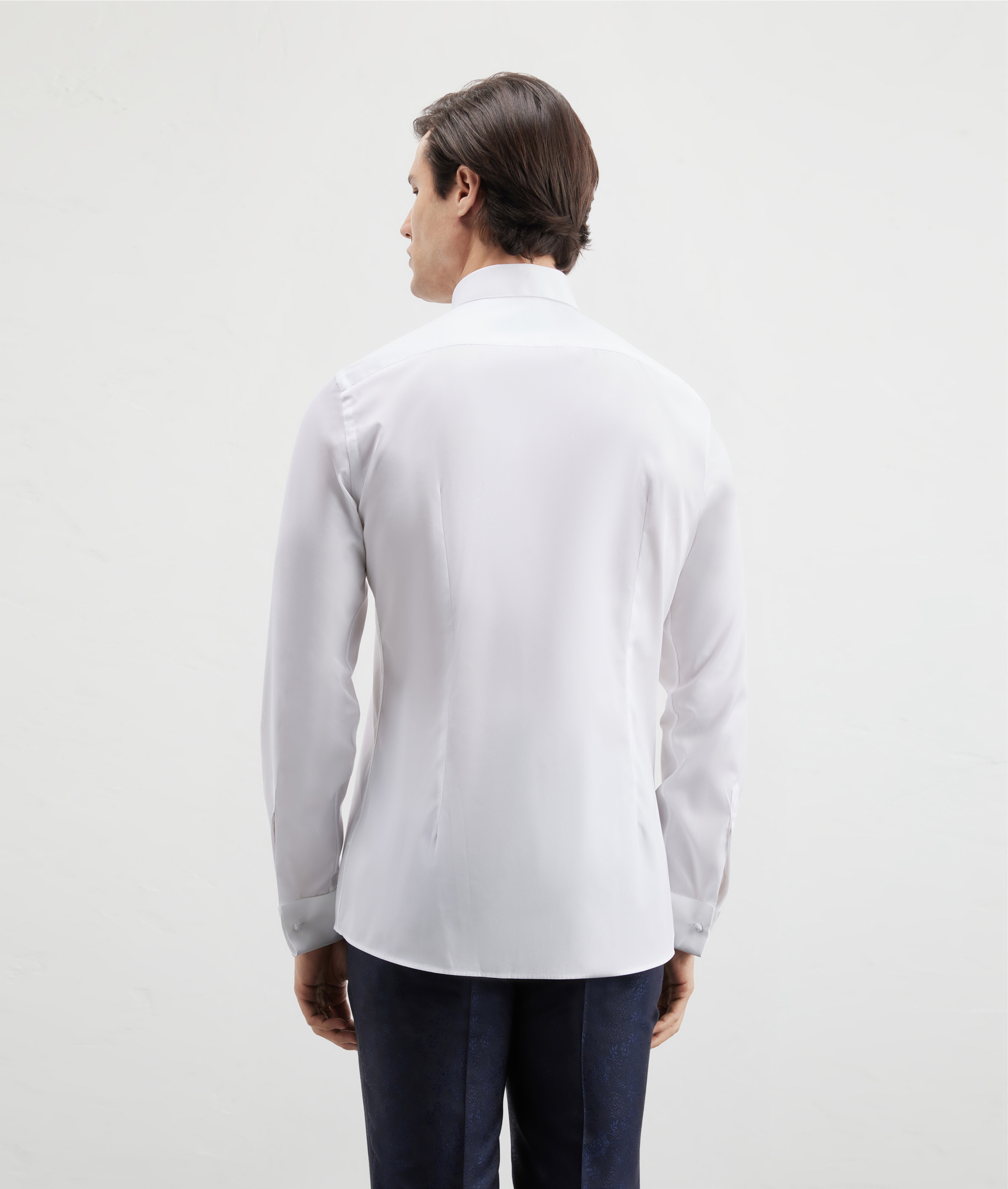 Tuxedo Shirt In Pure Cotton With Wing Collar White | Pal Zileri