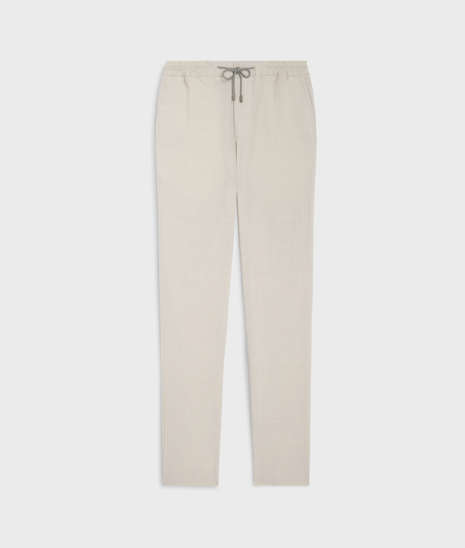 Pantaloni Drawstring In Pura Lana Effetto Tela Naturale - Pantaloni - Pal Zileri | Official Website