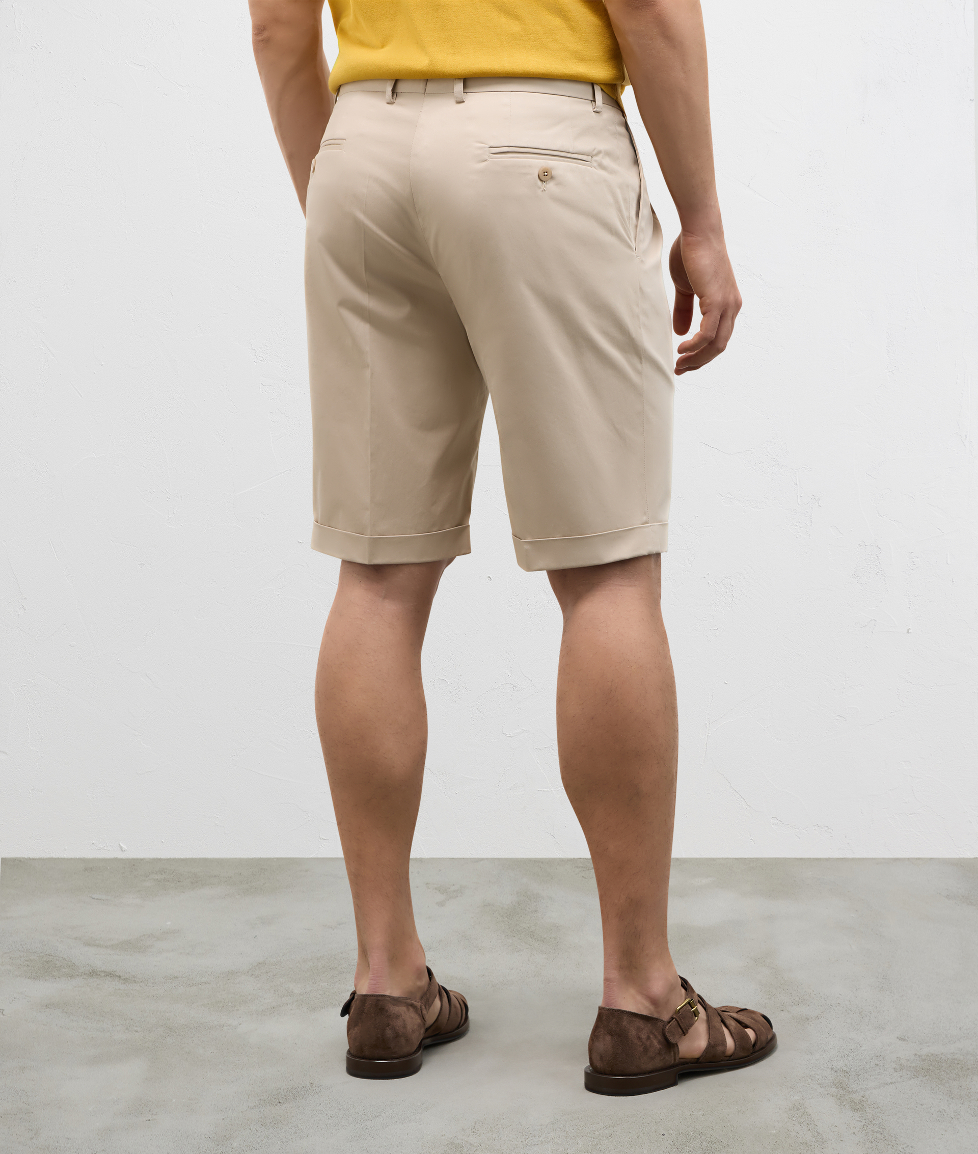 Bermuda In Stretch Cotton Light Brown | Pal Zileri