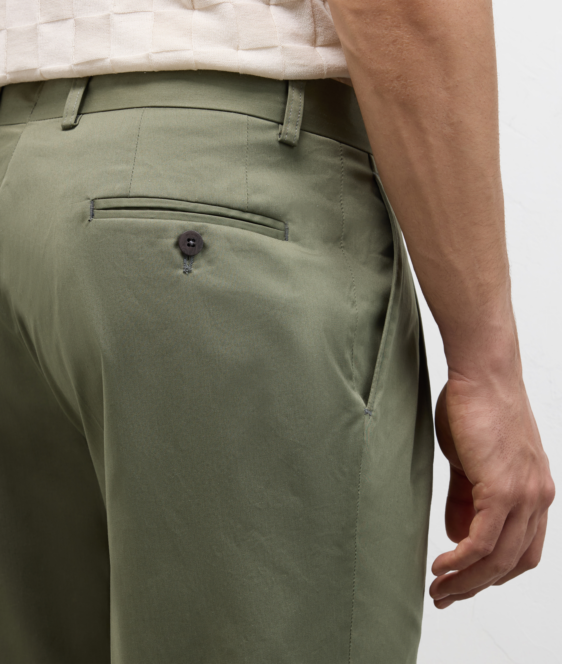 Bermuda In Stretch Cotton Green | Pal Zileri