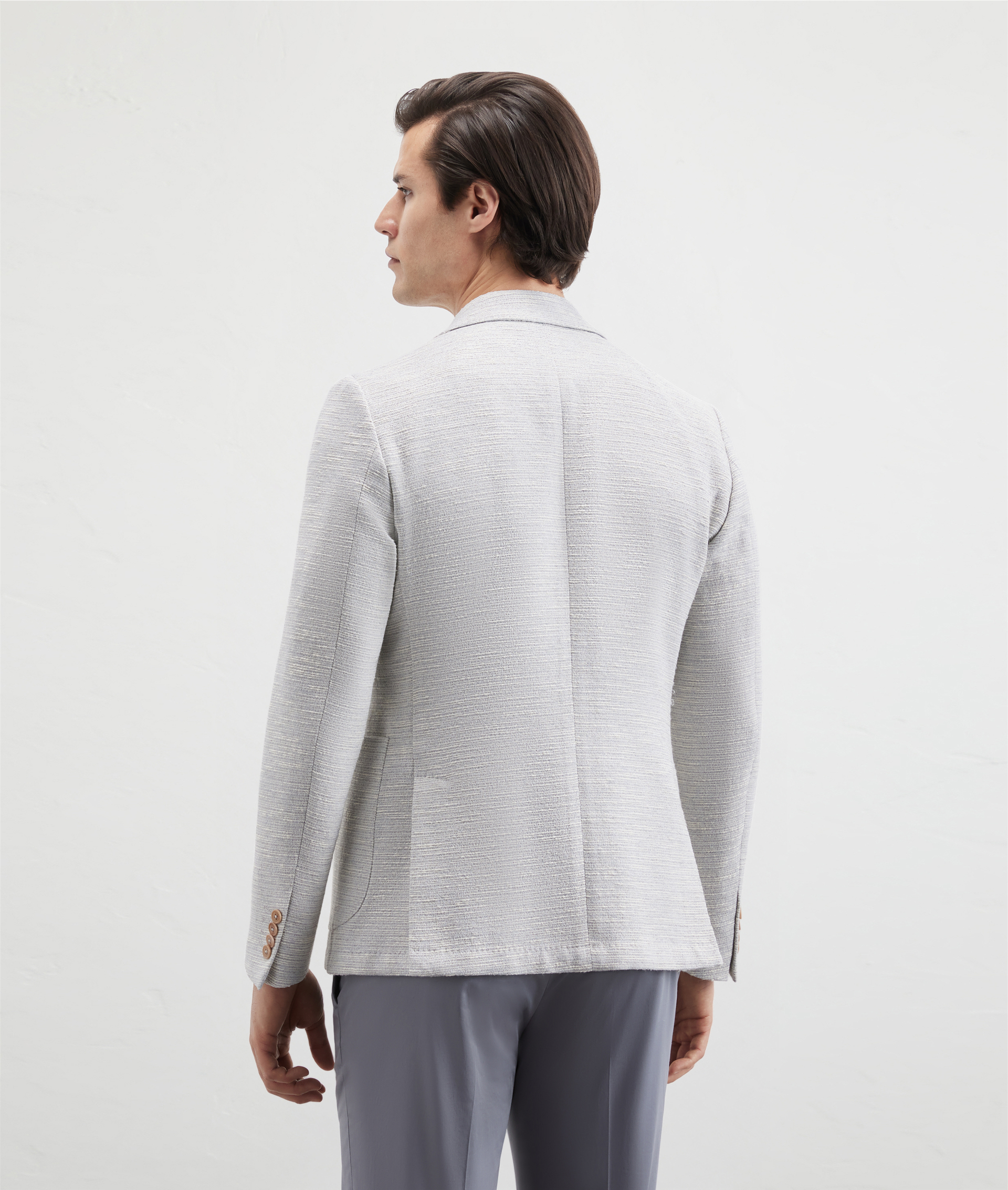Giacca Baron Con Struttura Melange Grigio Chiaro | Pal Zileri