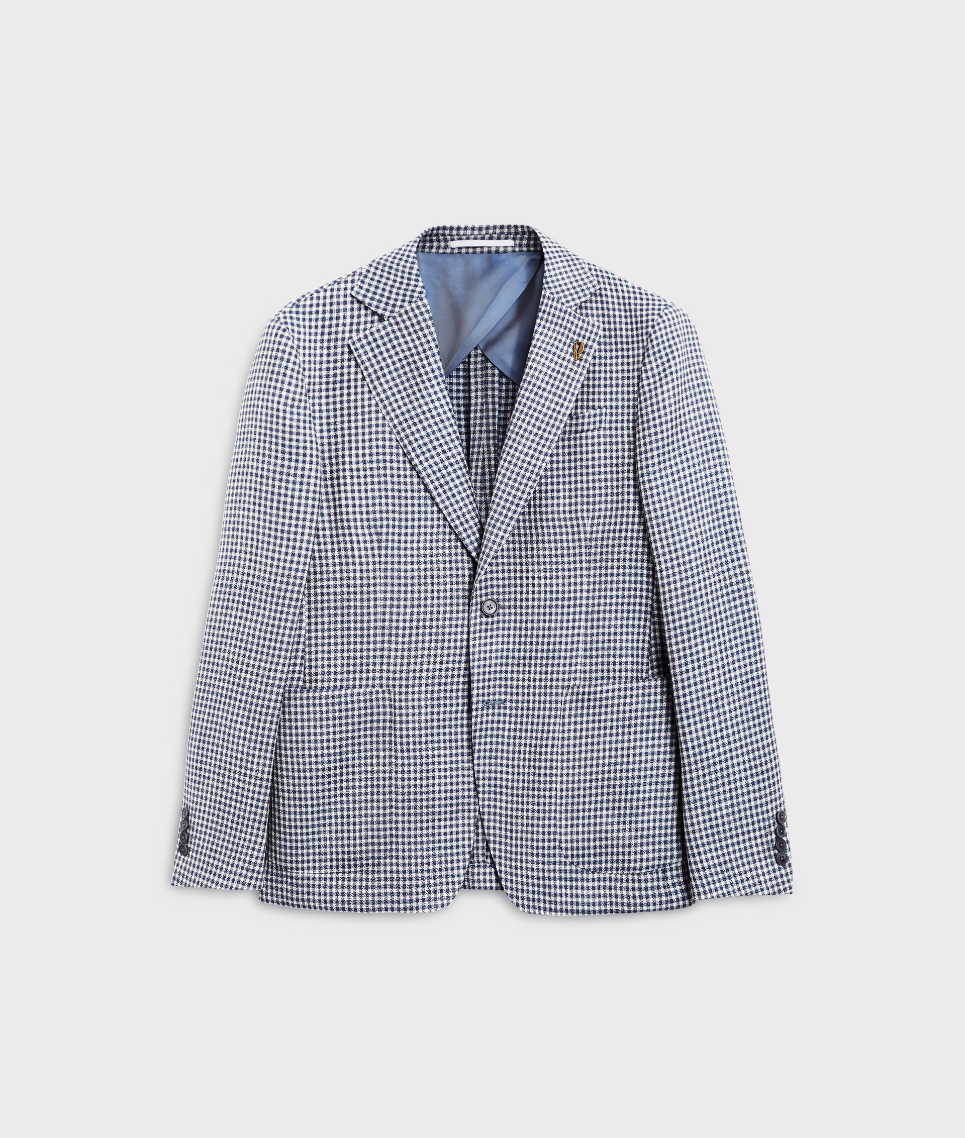 Baron Unlined Jacket In Wool And Linen Blue | Pal Zileri