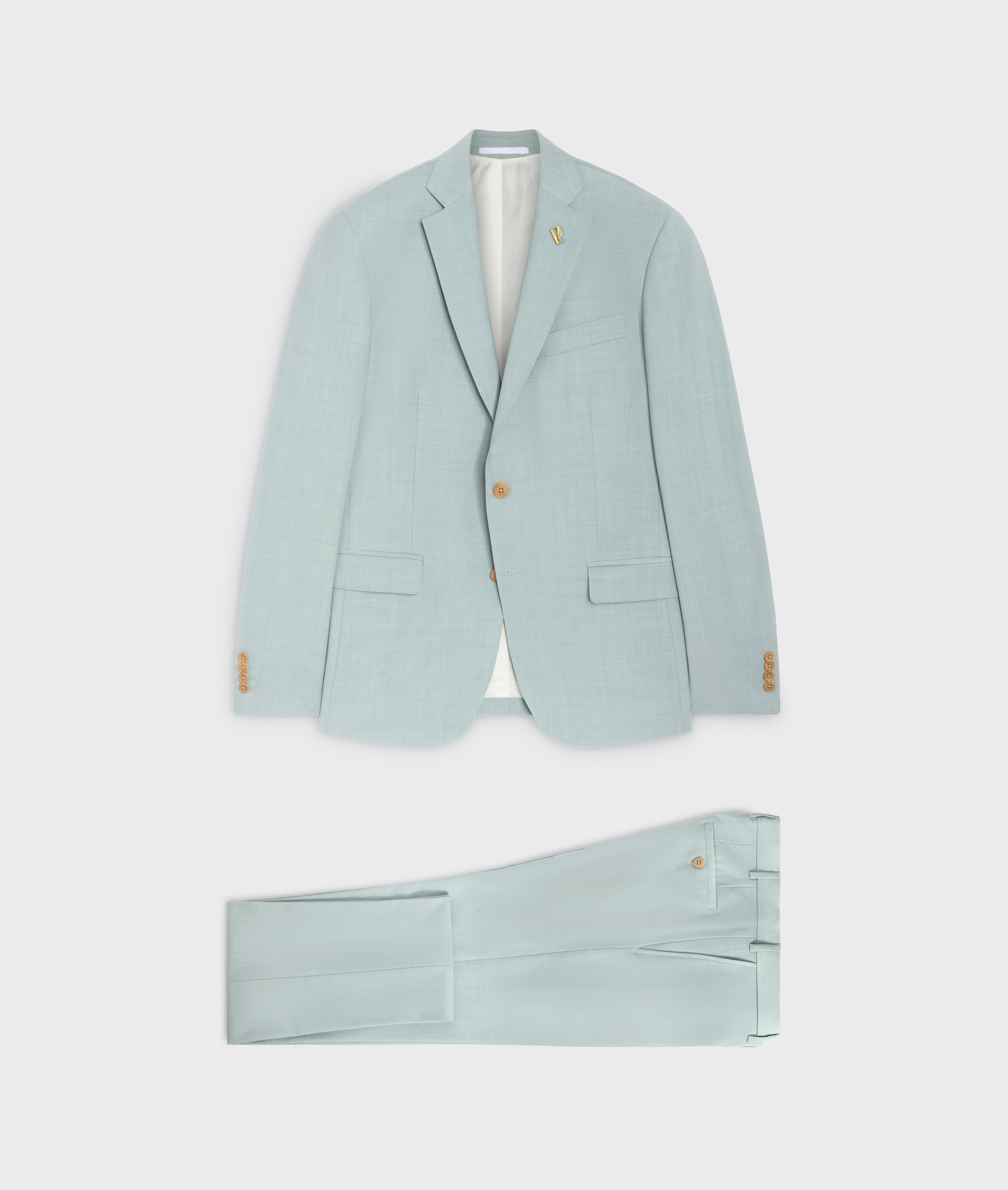 Lord Suit In Stretch Wool Light Green - Suits and Blazers - Pal Zileri | Official Website
