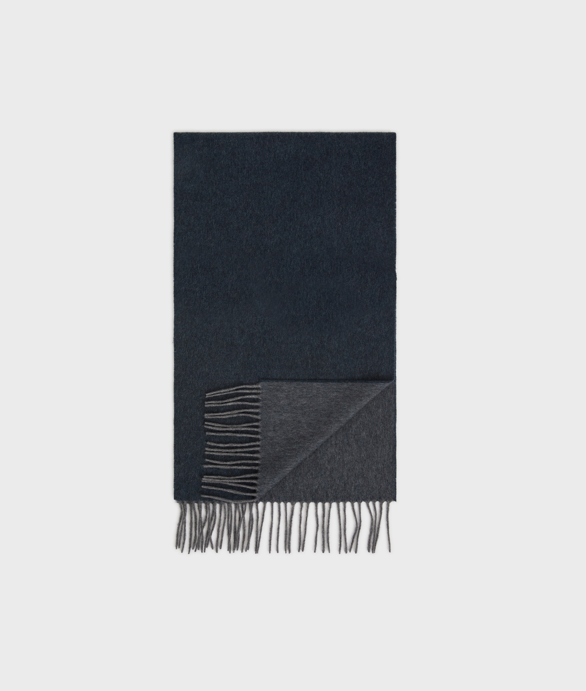 navy blue felted scarf in pure double faced cashmere - Textiles - Pal Zileri | Official Website