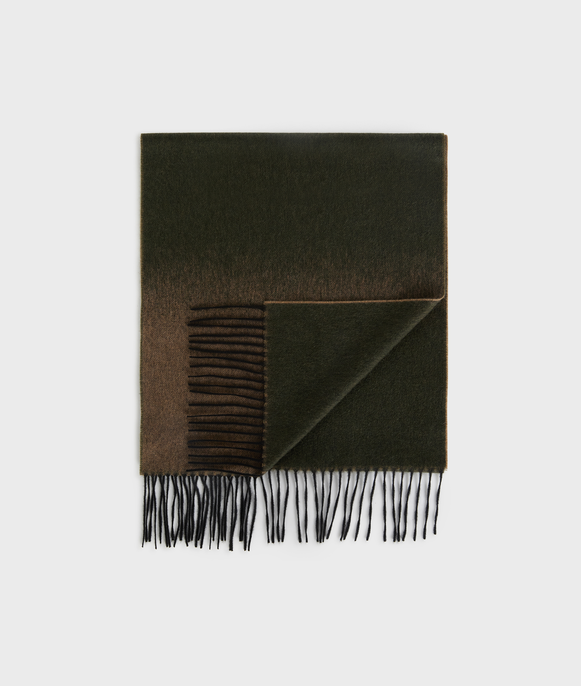 sciarpa verde in puro cashmere infeltrita con motivo jacquard - Accessori Tessili - Pal Zileri | Official Website
