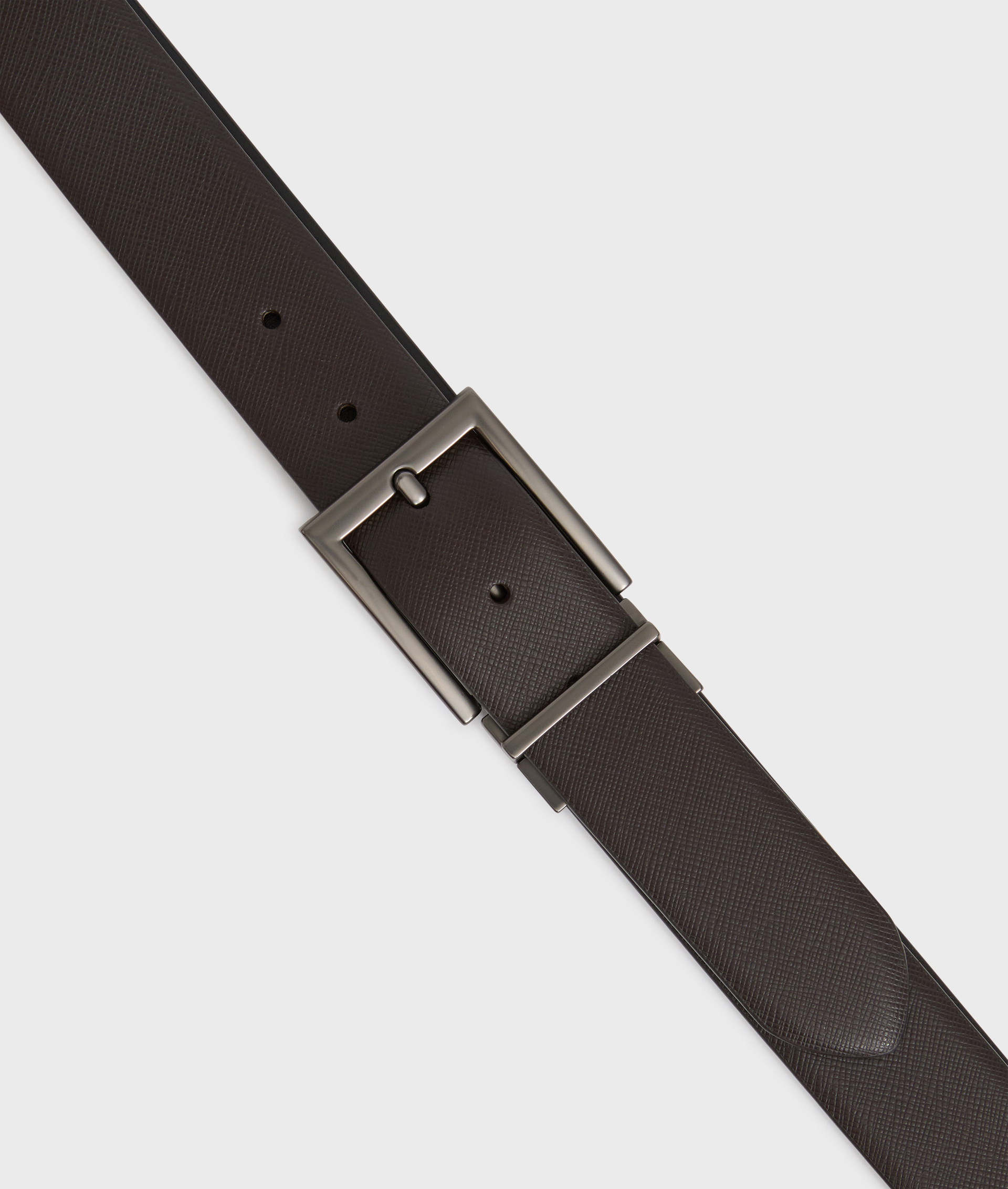 reversible belt in pure navy blue calfskin leather - Leather Goods - Pal Zileri | Official Website