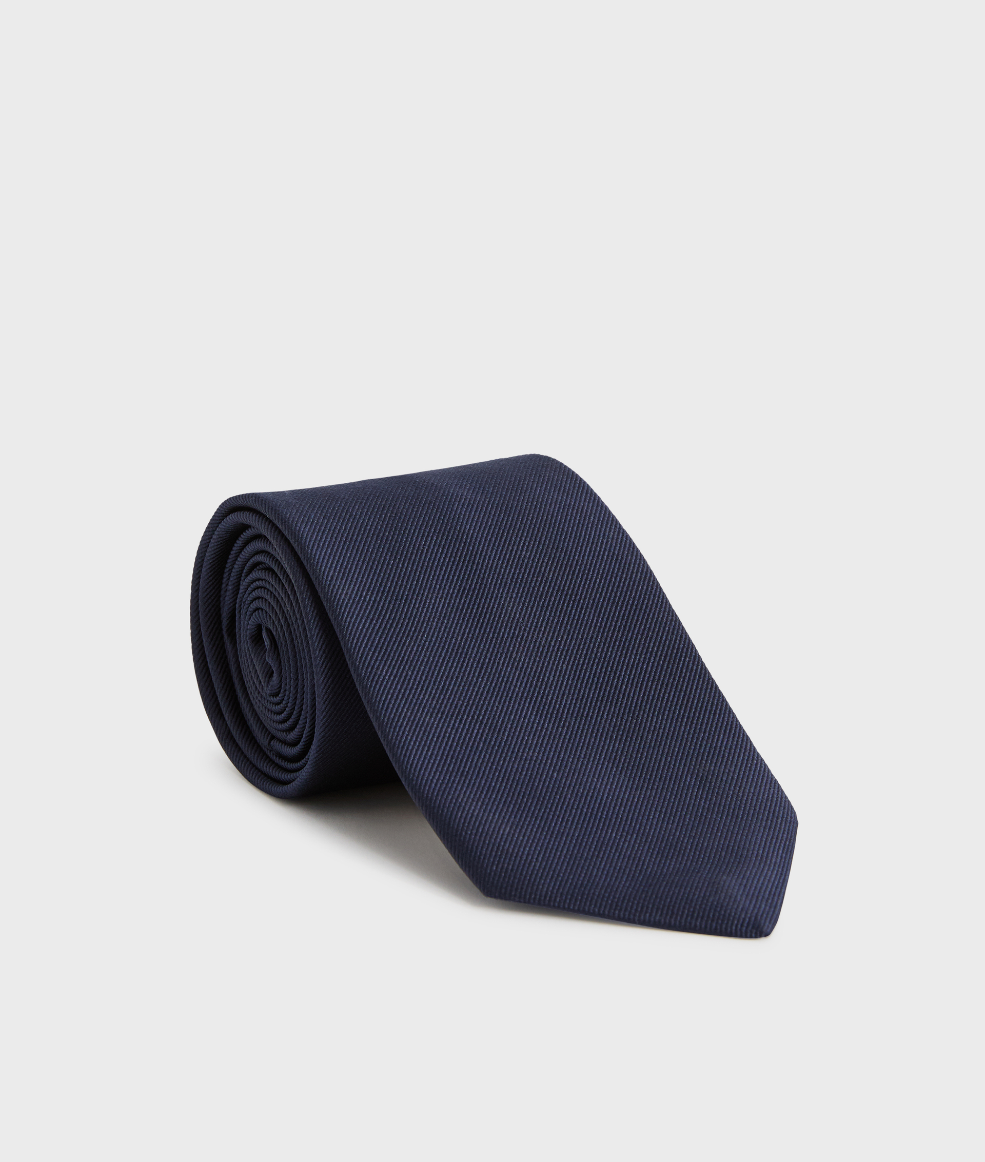 silk tie with navy blue ottoman jacquard pattern - Textiles - Pal Zileri | Official Website