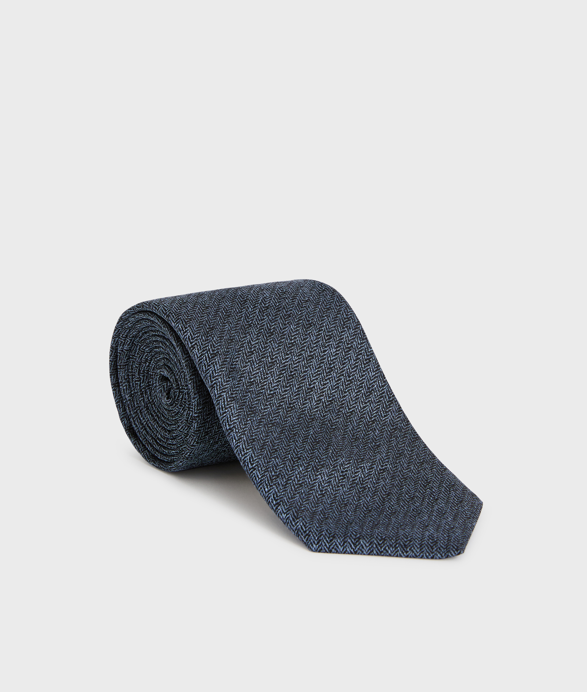 navy blue jacquard silk tie eight cm - Textiles - Pal Zileri | Official Website