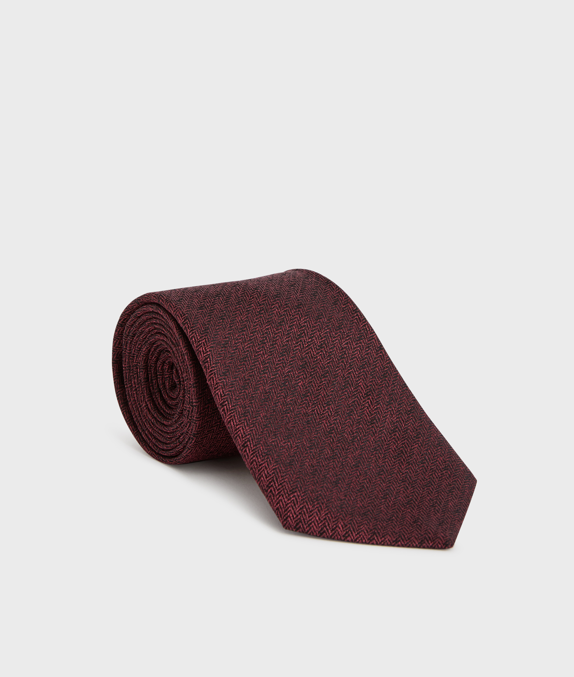 eight cm silk jacquard tie in burgundy - Textiles - Pal Zileri | Official Website