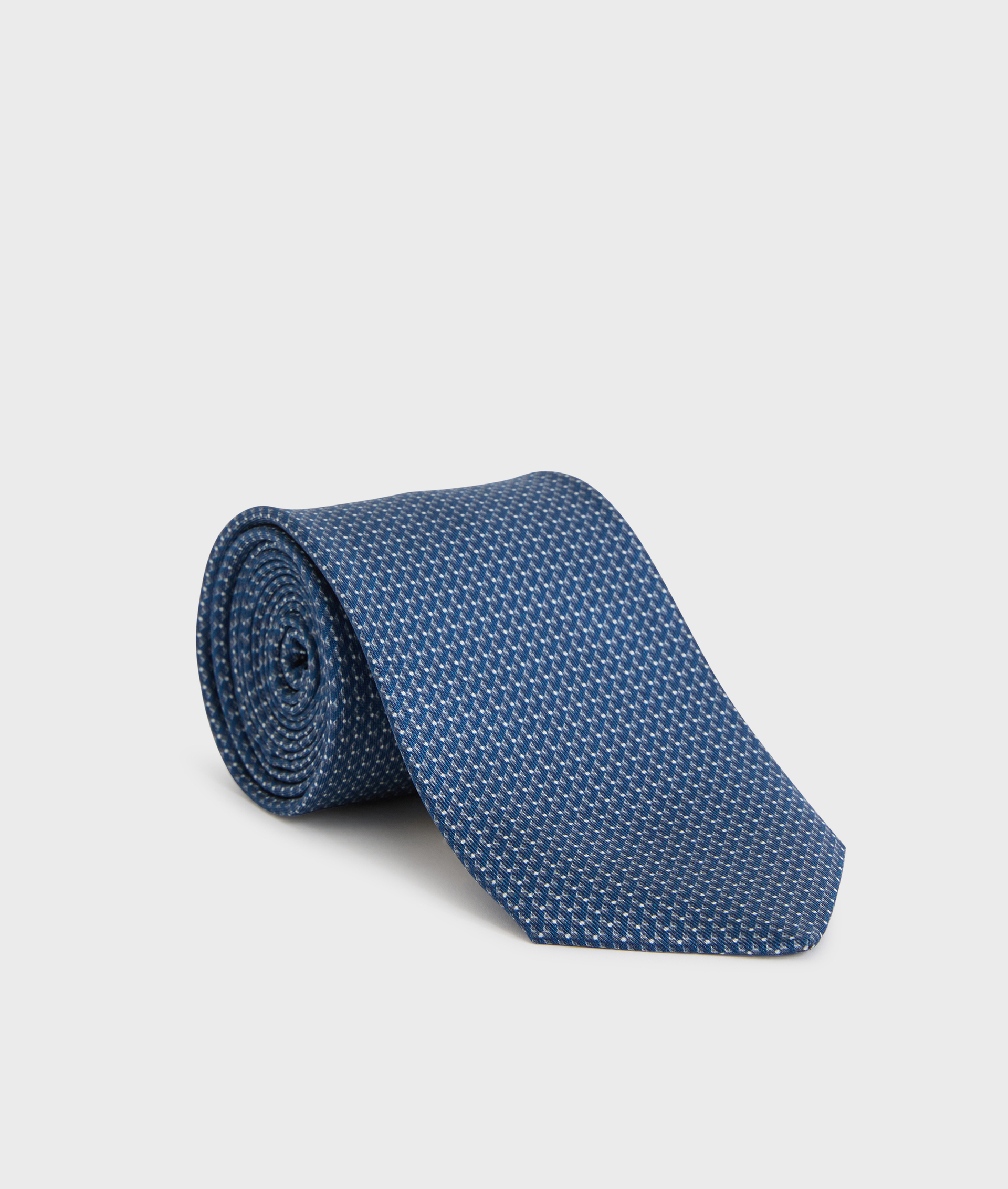 tie eight cm in navy blue jacquard silk - Textiles - Pal Zileri | Official Website