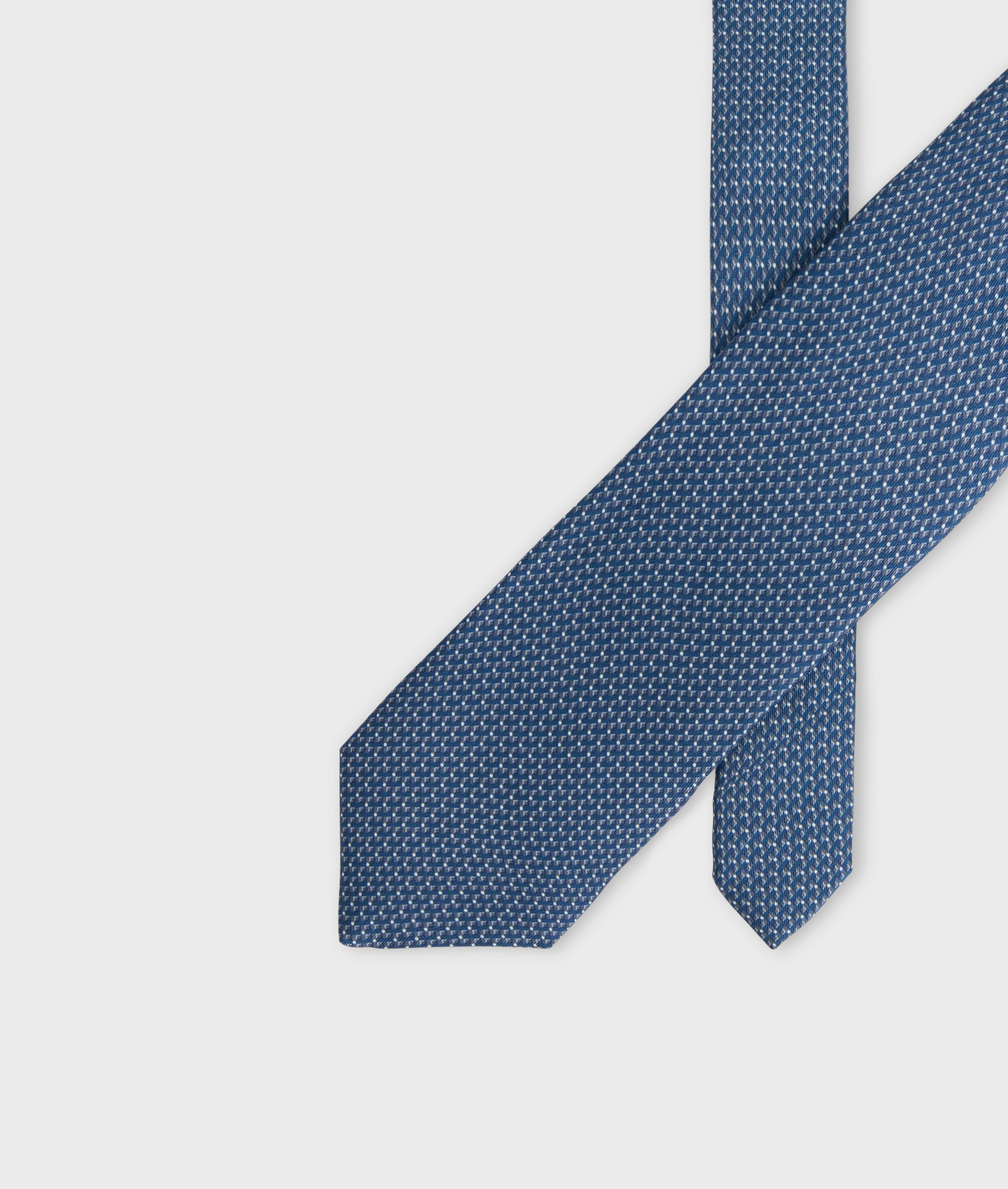 tie eight cm in navy blue jacquard silk - Textiles - Pal Zileri | Official Website