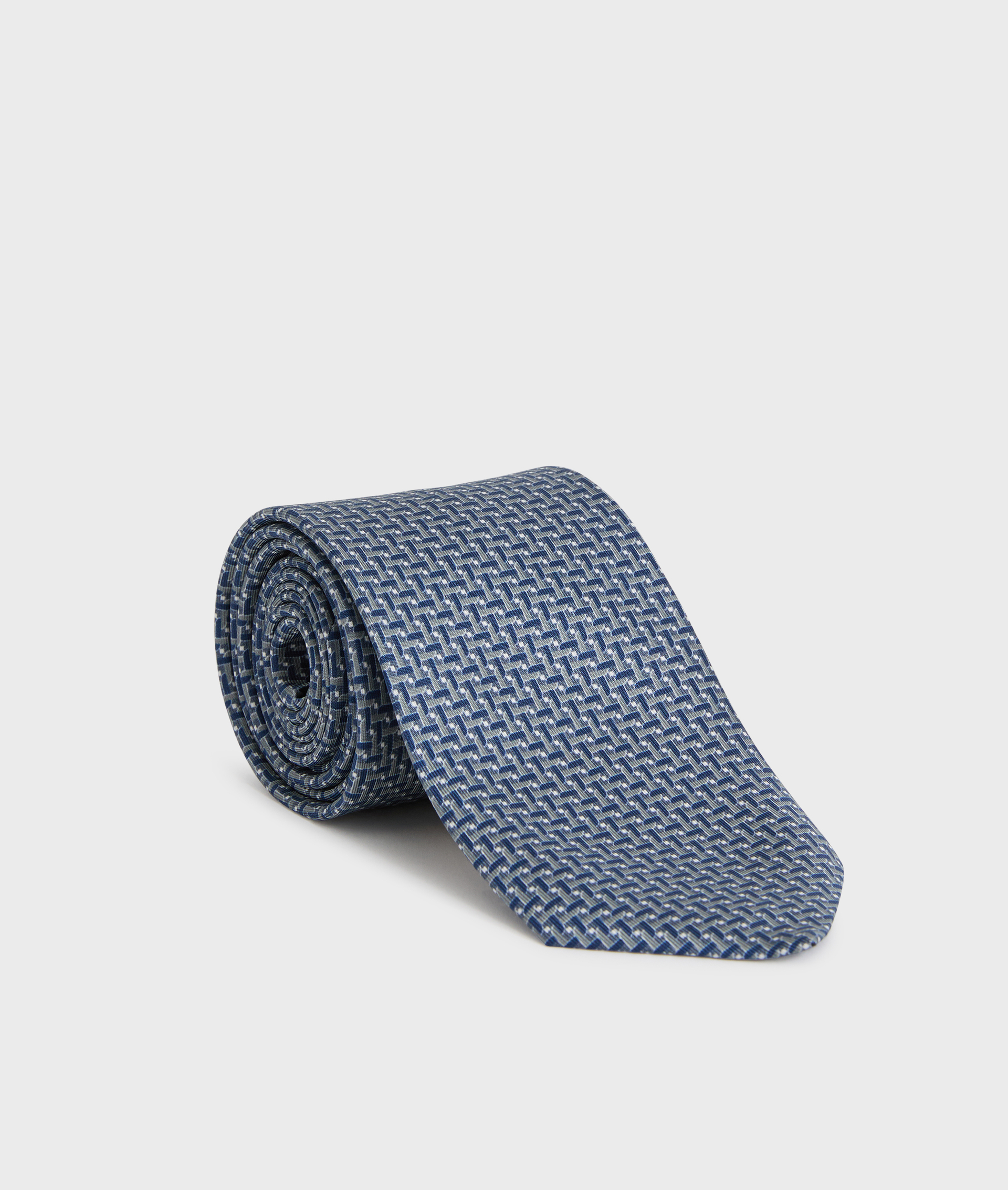 tie eight cm in grey jacquard silk - Textiles - Pal Zileri | Official Website