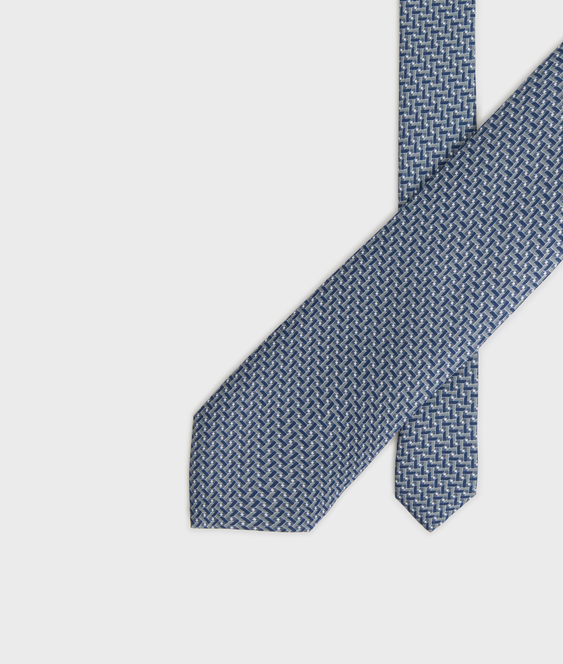 tie eight cm in grey jacquard silk - Textiles - Pal Zileri | Official Website