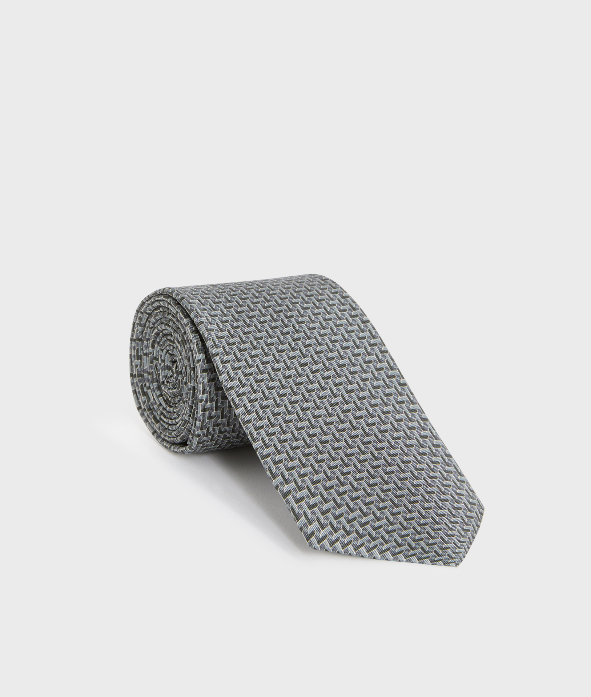 tie eight cm in green jacquard silk - Pal Zileri | Official Website
