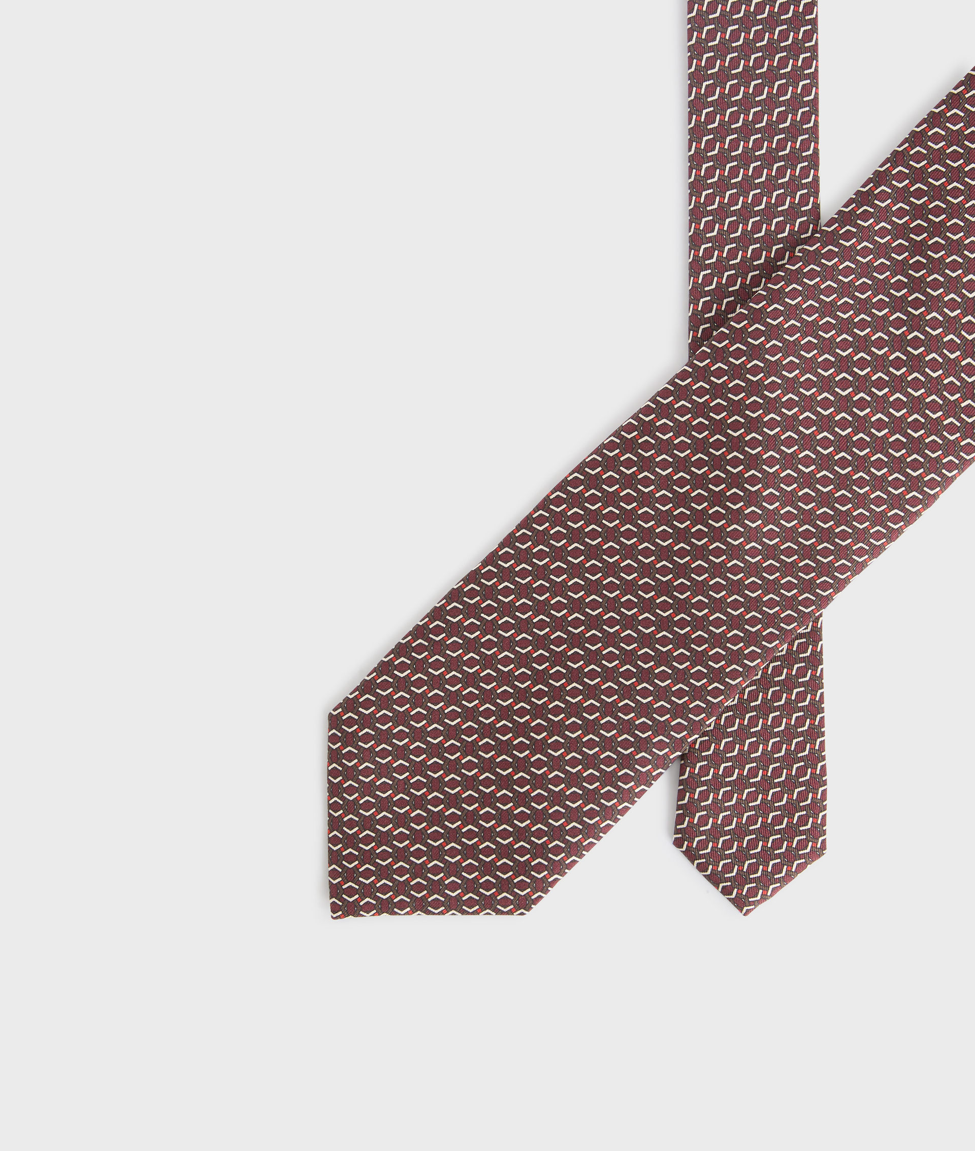 cravatta da otto cm in seta jacquard bordeaux - Pal Zileri | Official Website