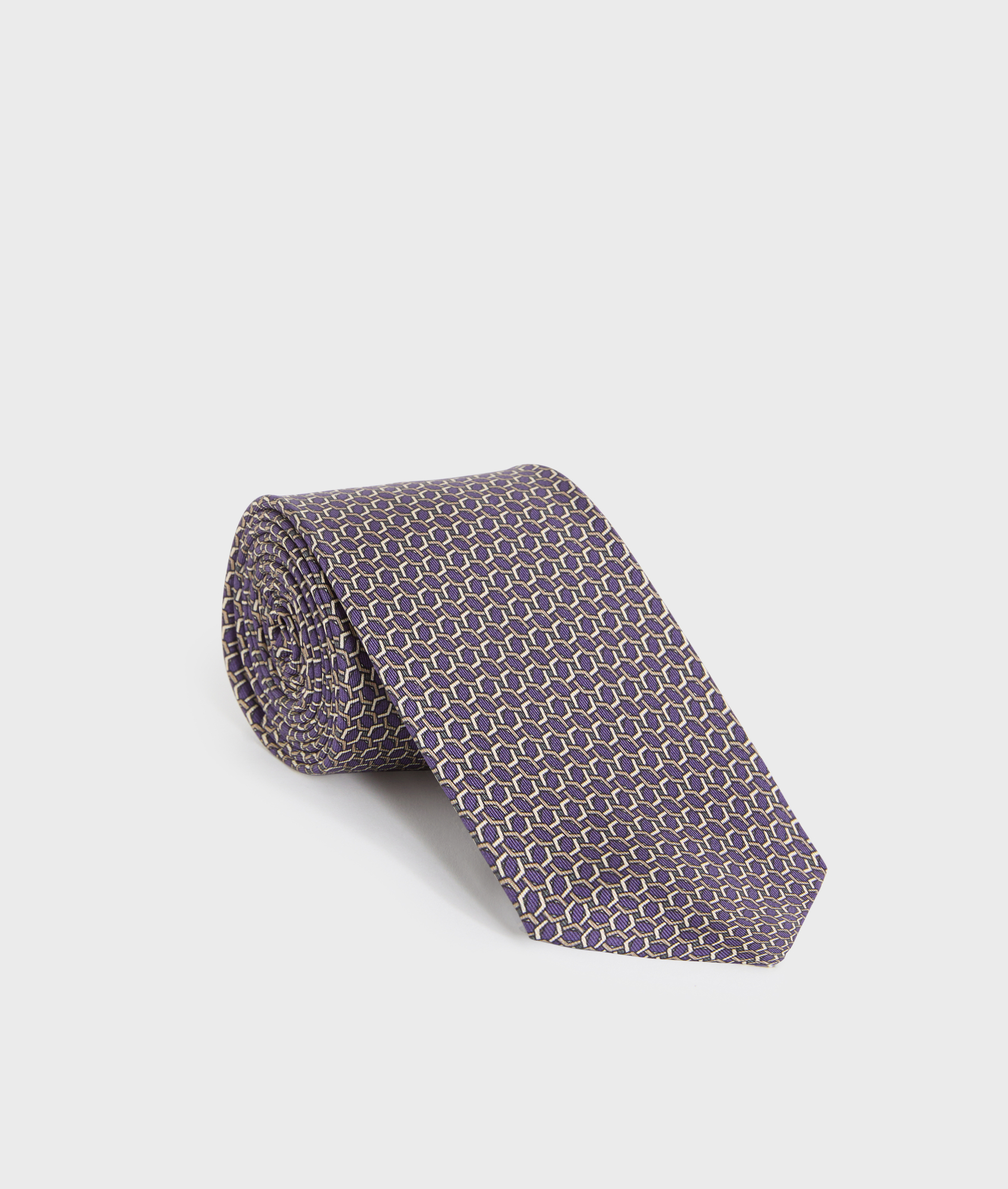 cravatta da otto cm in seta jacquard viola - Pal Zileri | Official Website
