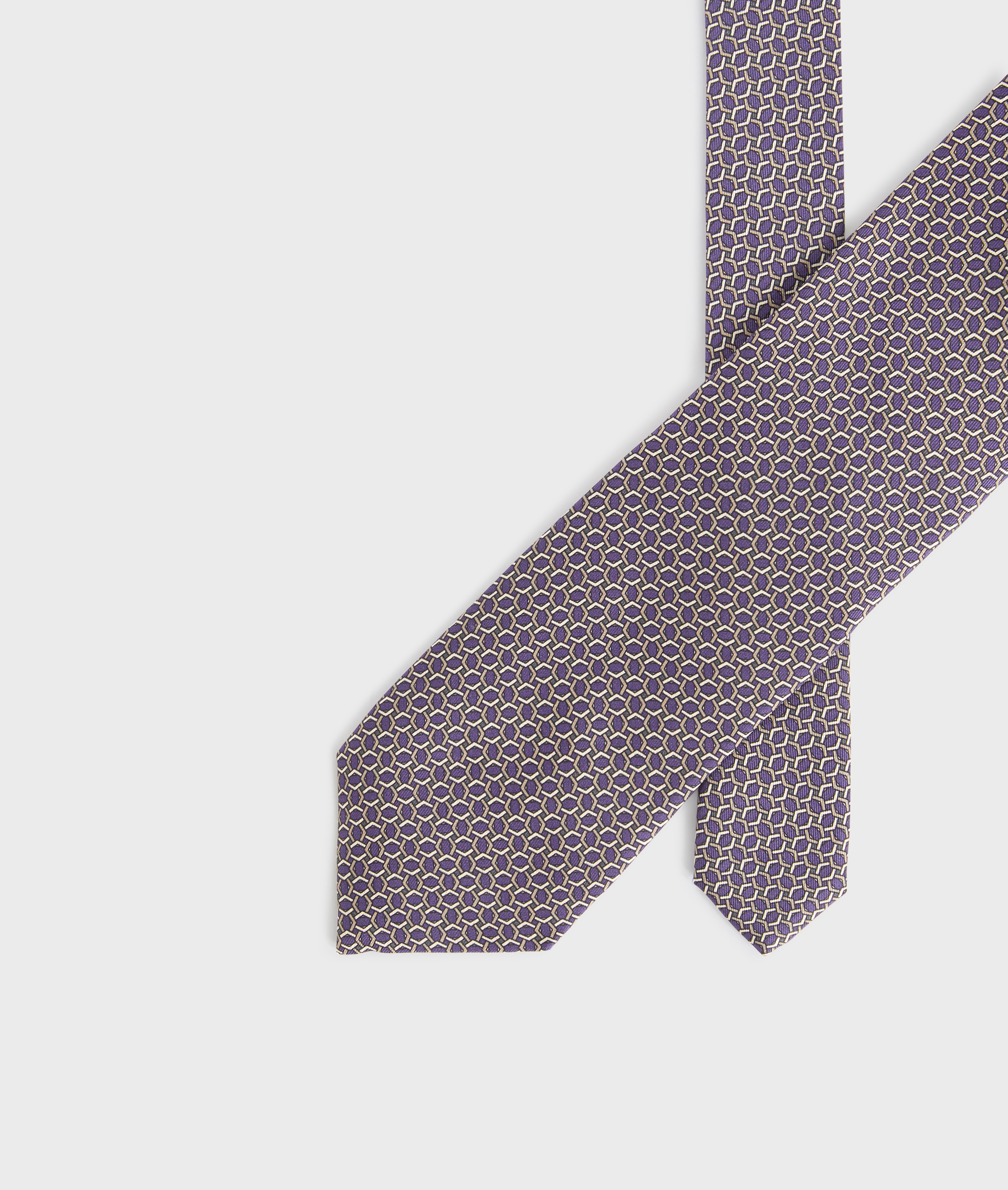 cravatta da otto cm in seta jacquard viola - Pal Zileri | Official Website