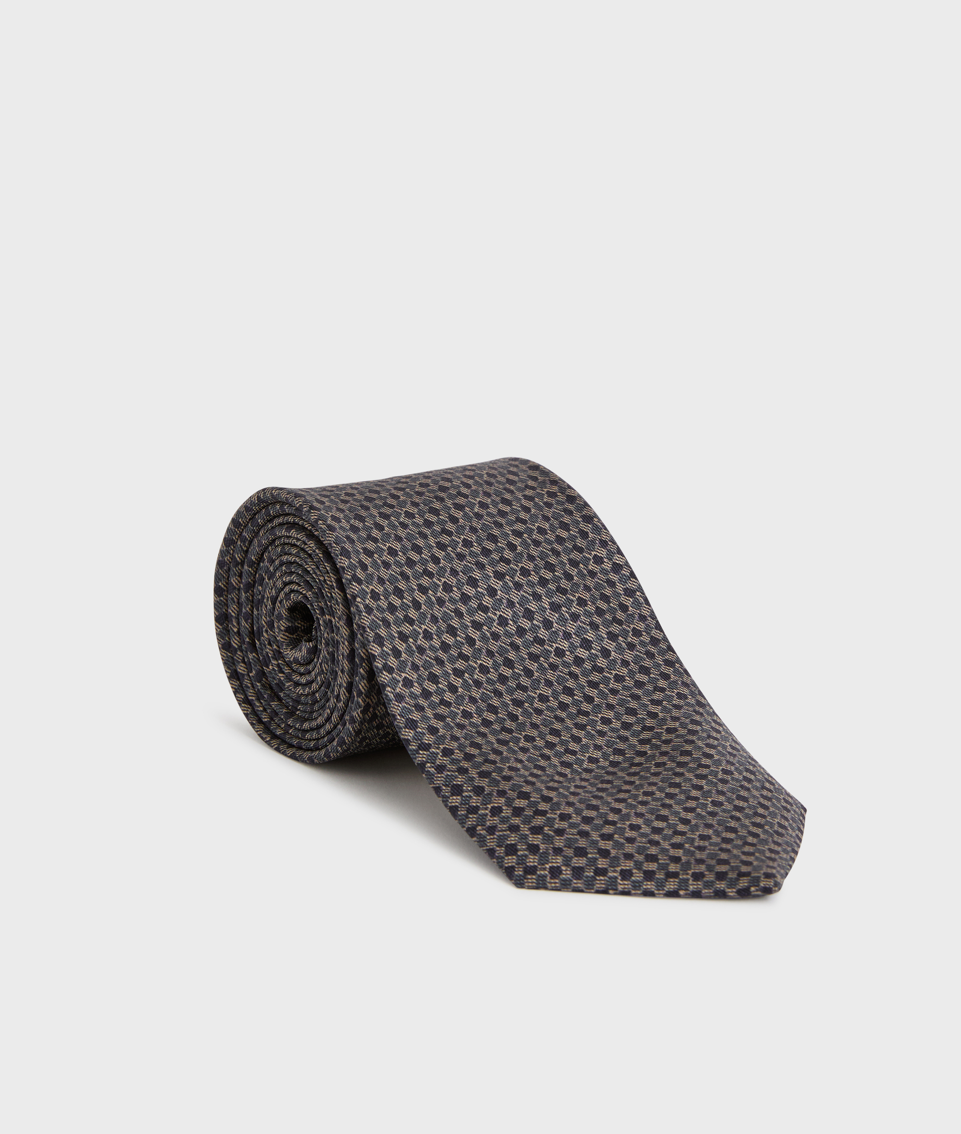 light brown regular silk jacquard tie eight cm - Textiles - Pal Zileri | Official Website