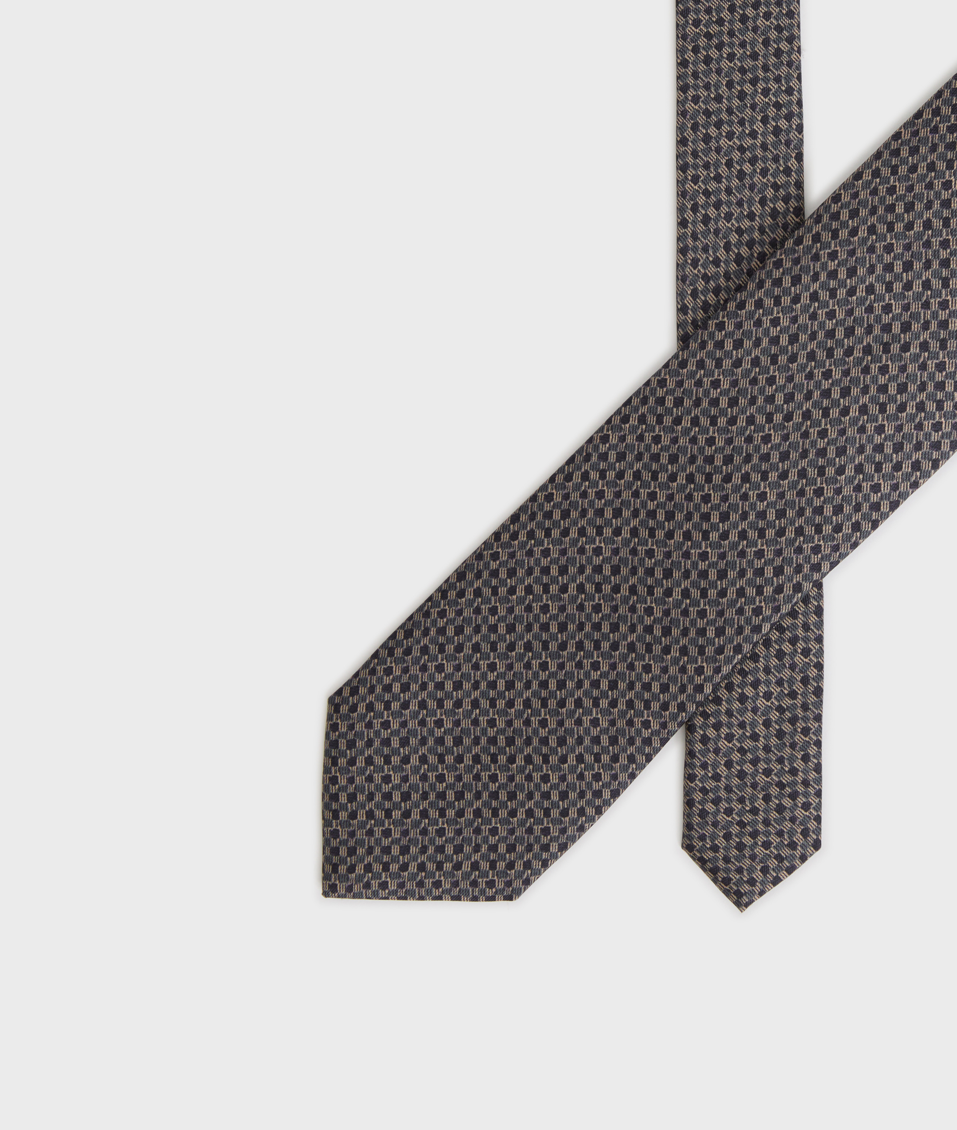 light brown regular silk jacquard tie eight cm - Textiles - Pal Zileri | Official Website