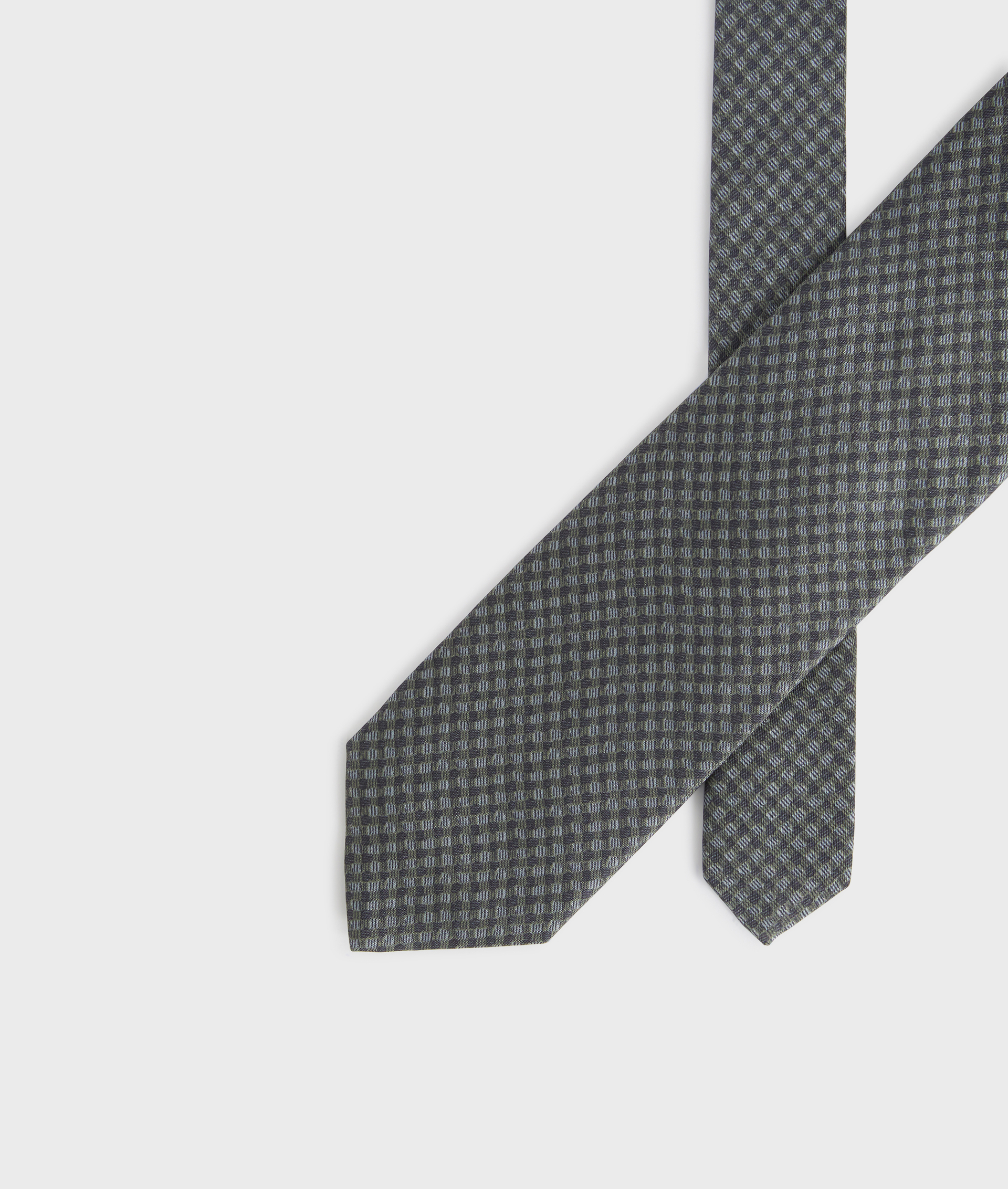 cravatta otto cm in seta jacquard regular verde - Pal Zileri | Official Website