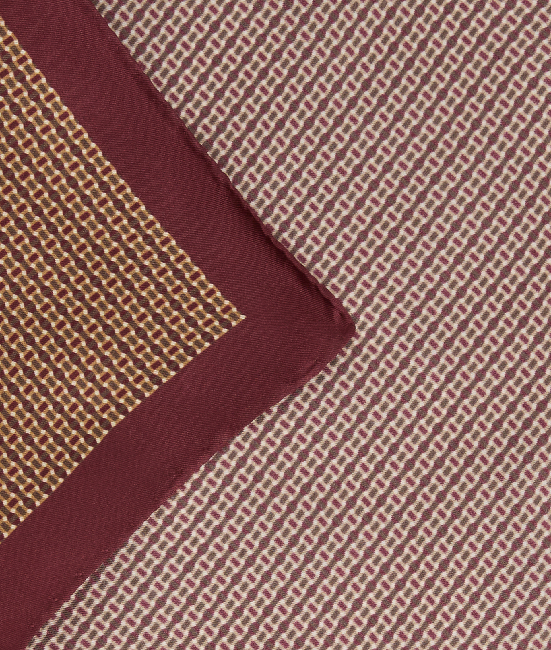 burgundy pure silk jacquard pocket square - Textiles - Pal Zileri | Official Website