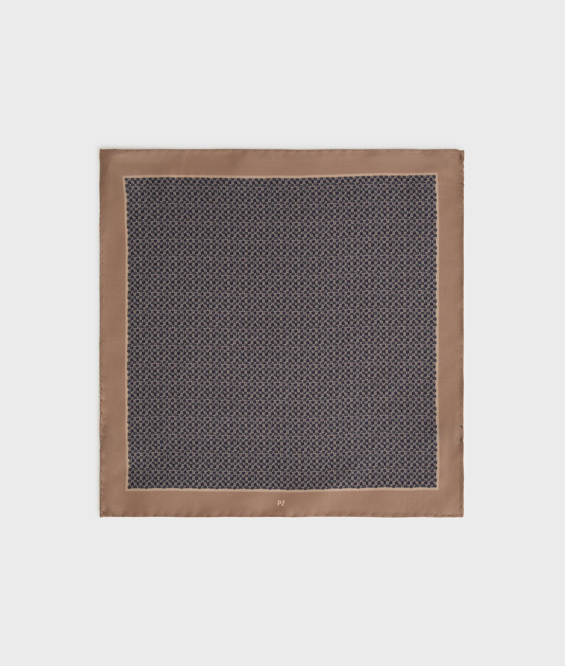 light brown pure silk jacquard pocket square - Textiles - Pal Zileri | Official Website