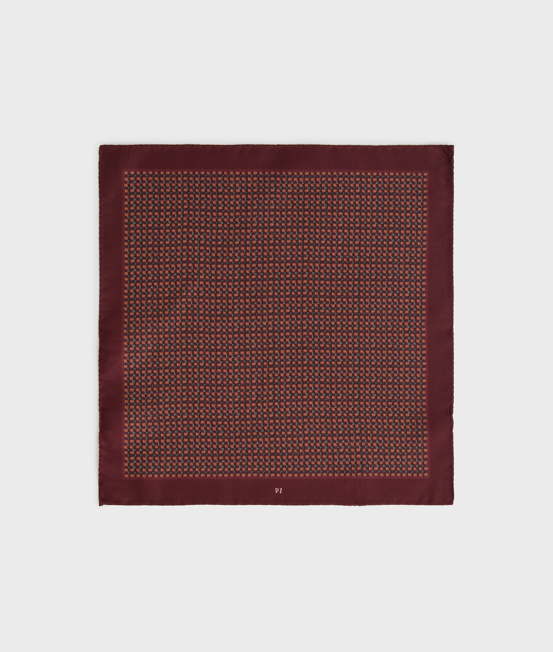 burgundy pure silk jacquard pocket square - Textiles - Pal Zileri | Official Website