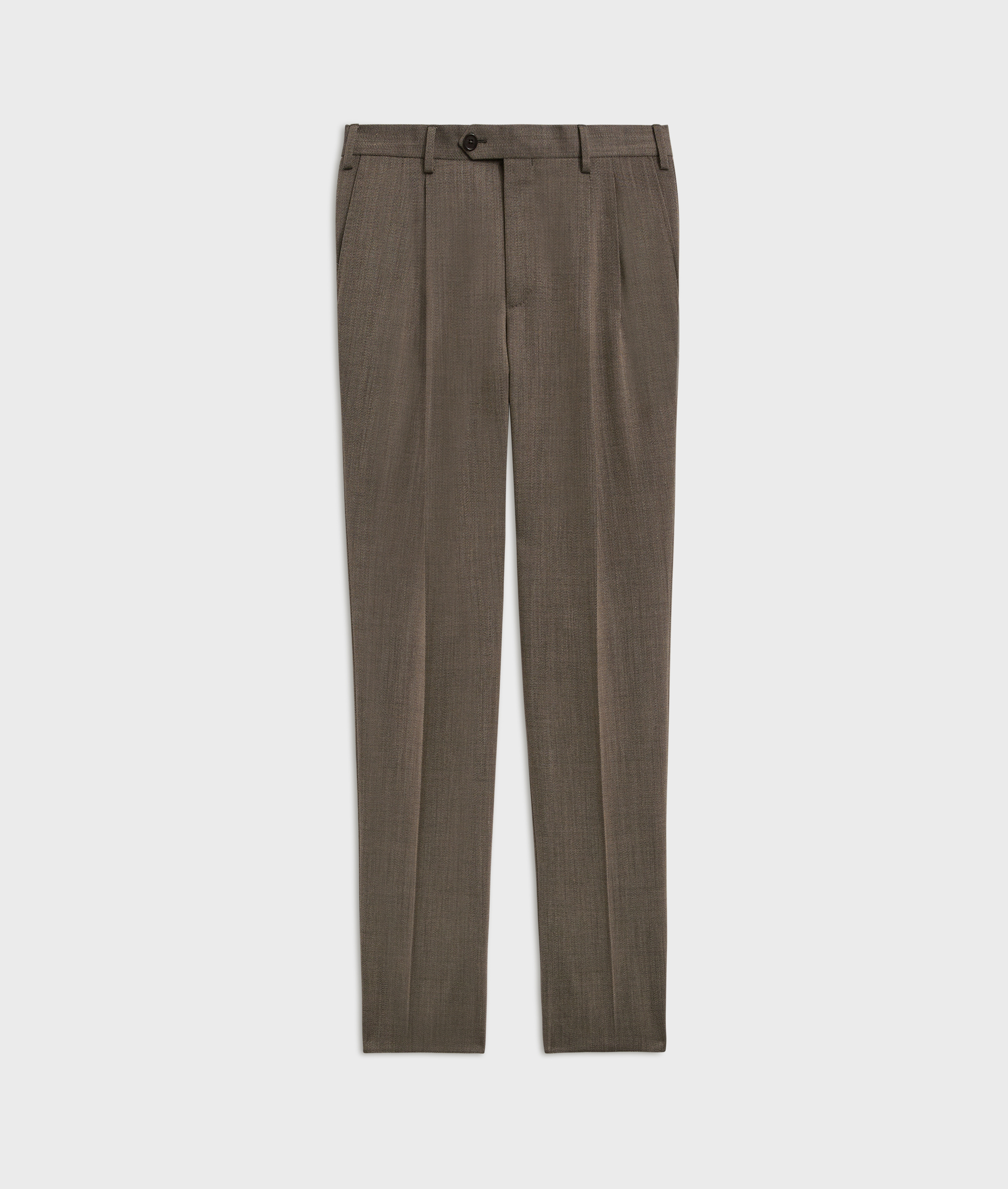 men double pleated trousers medium brown | Pal Zileri
