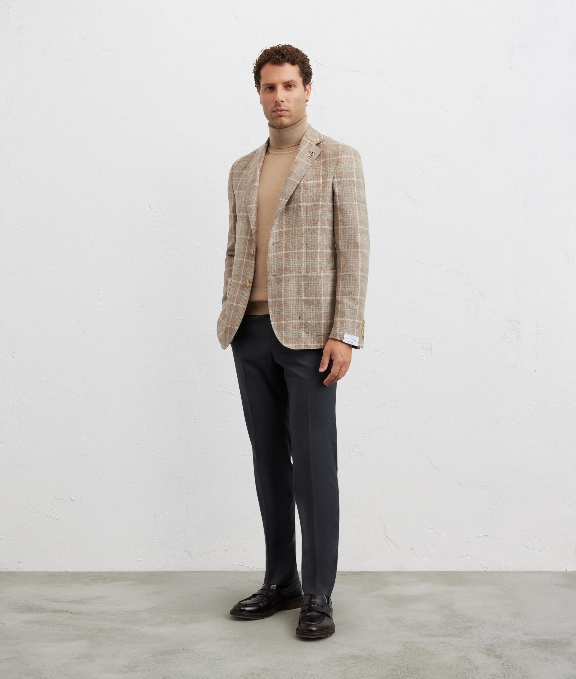 grey pleated trousers with front american pockets - Trousers - Pal Zileri | Official Website