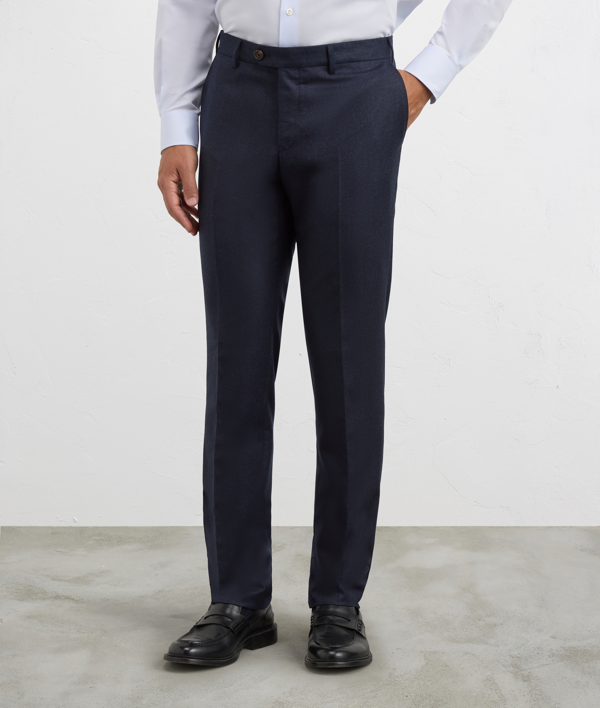 pantalone formale sfoderato in lana vergine blu | Pal Zileri
