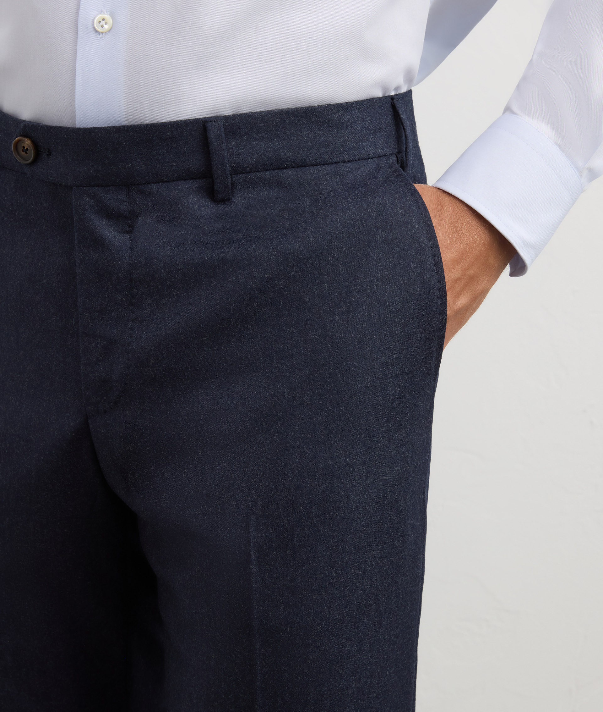 pantalone formale sfoderato in lana vergine blu | Pal Zileri