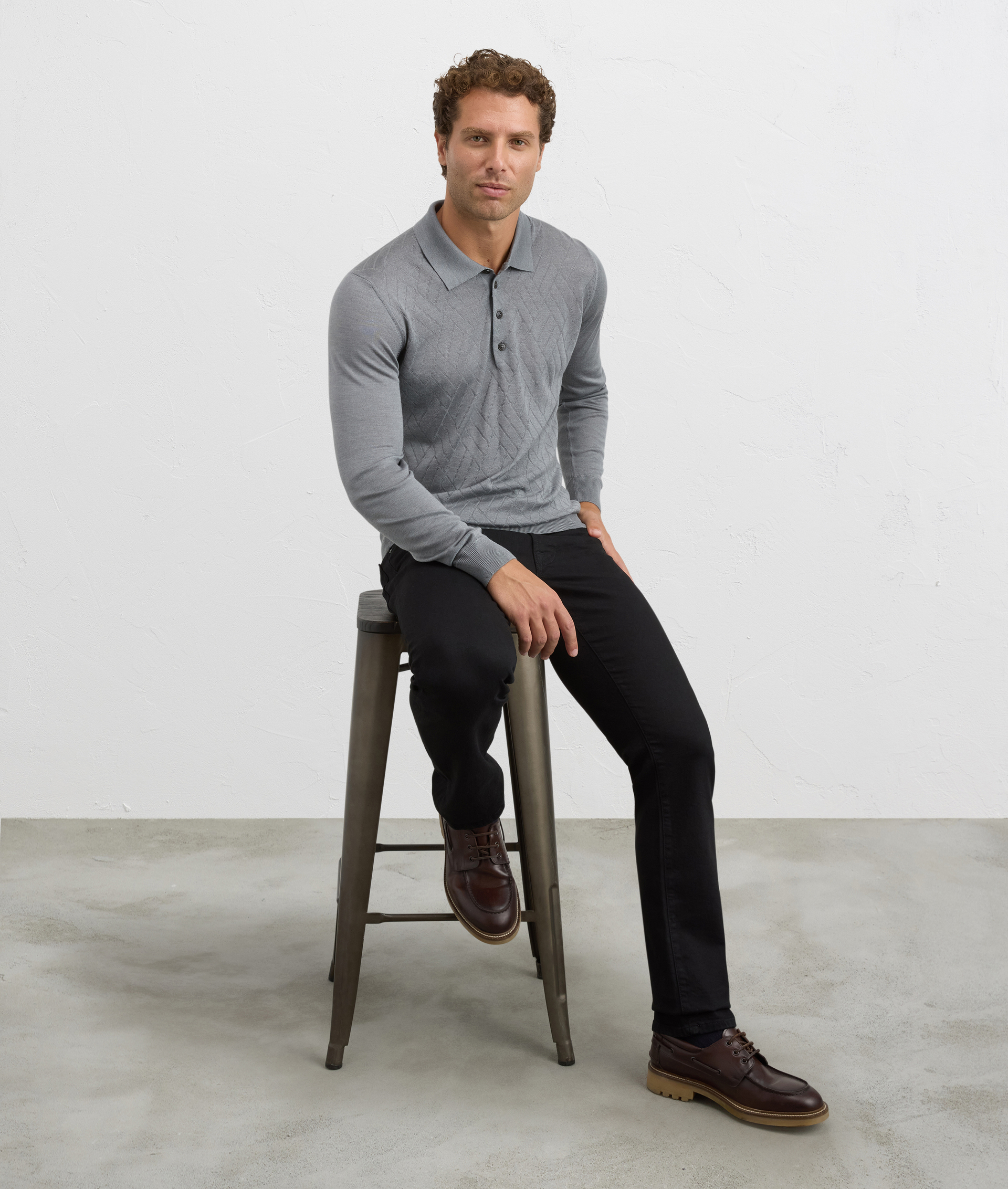 five pocket regular fit black denim trousers | Pal Zileri