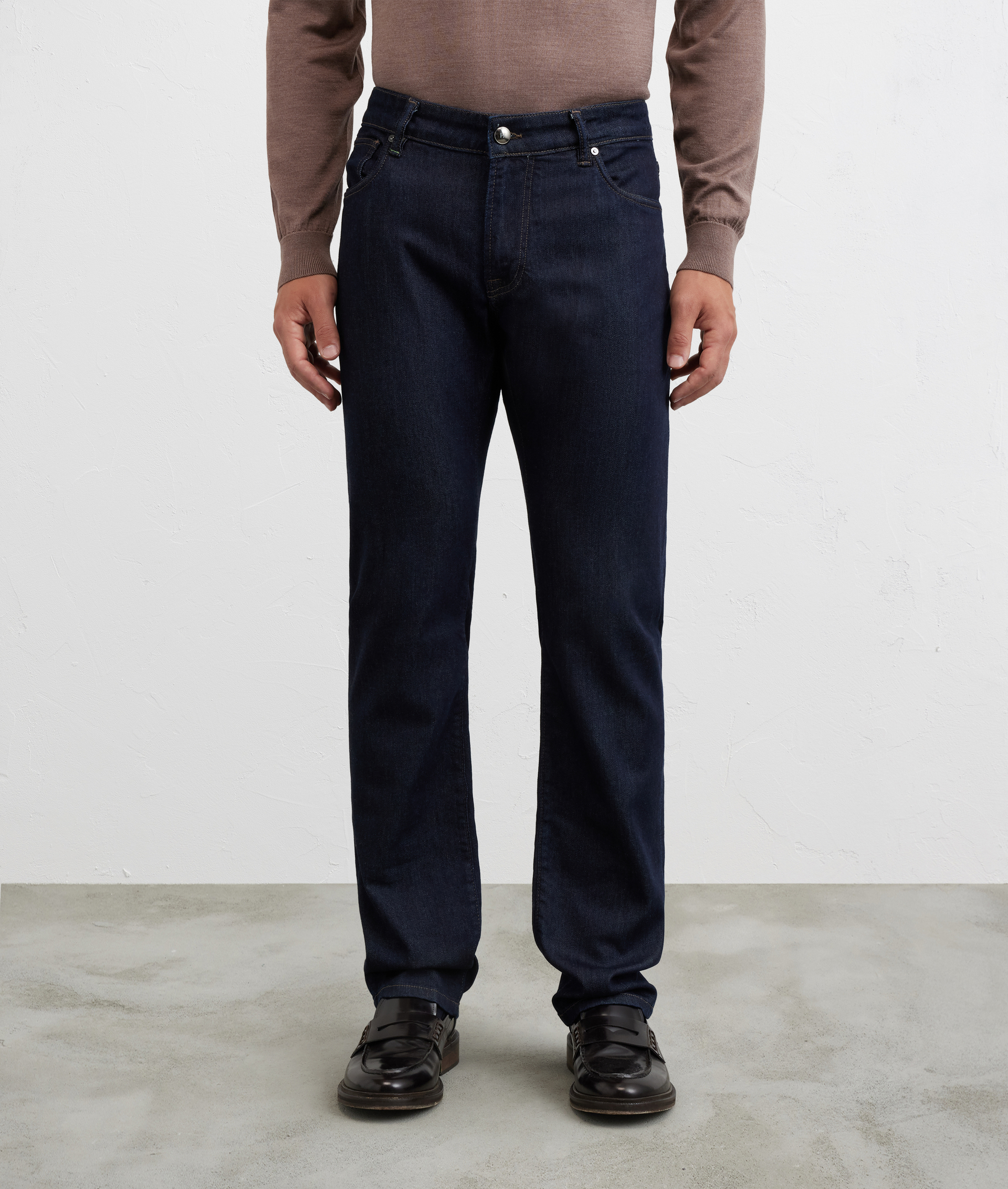 pantaloni denim cinque tasche regular fit blu navy - Pal Zileri | Official Website