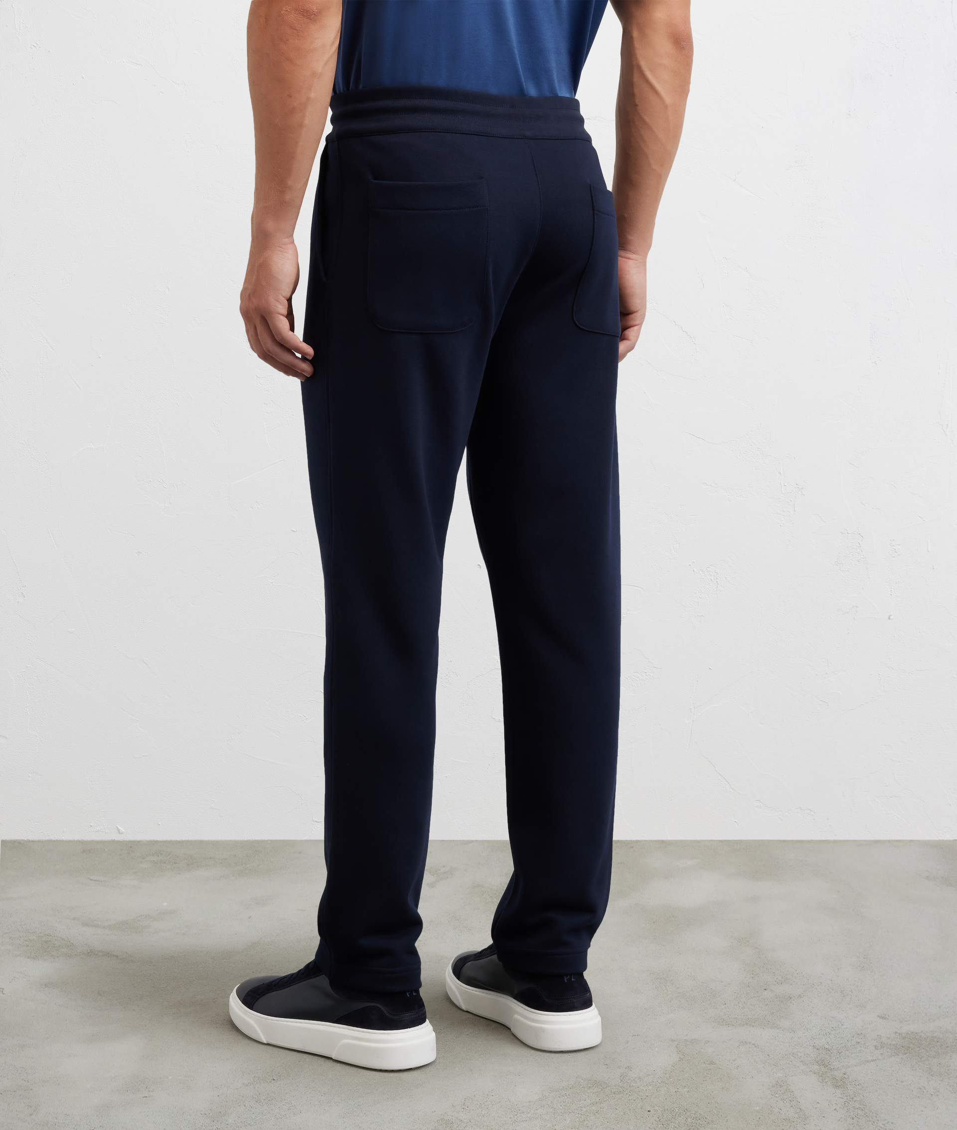 pantaloni in felpa regular fit con tasche posteriori blu navy - Pal Zileri | Official Website