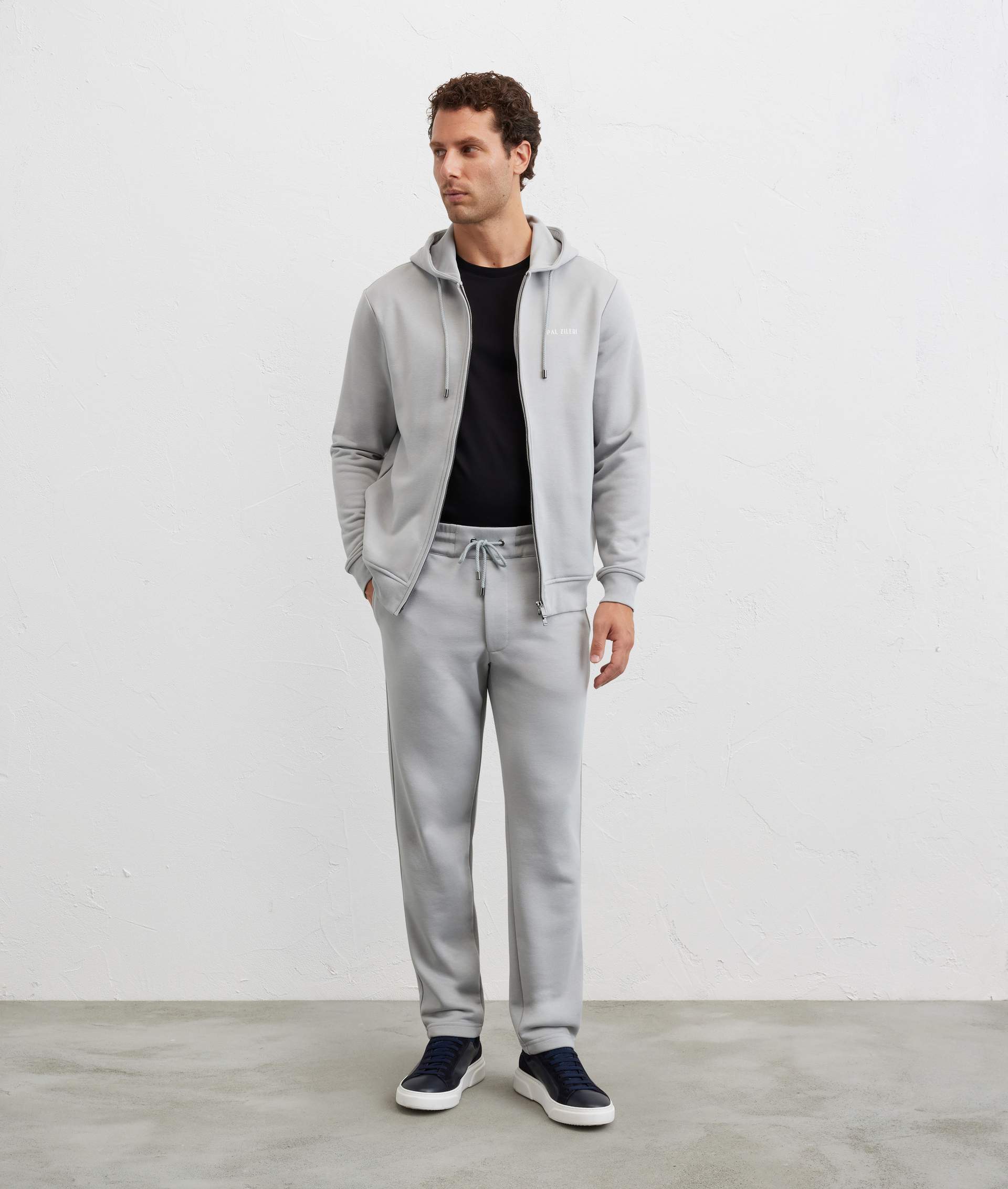 sweatpants regular fit with back pockets light grey - Knitwear - Pal Zileri | Official Website