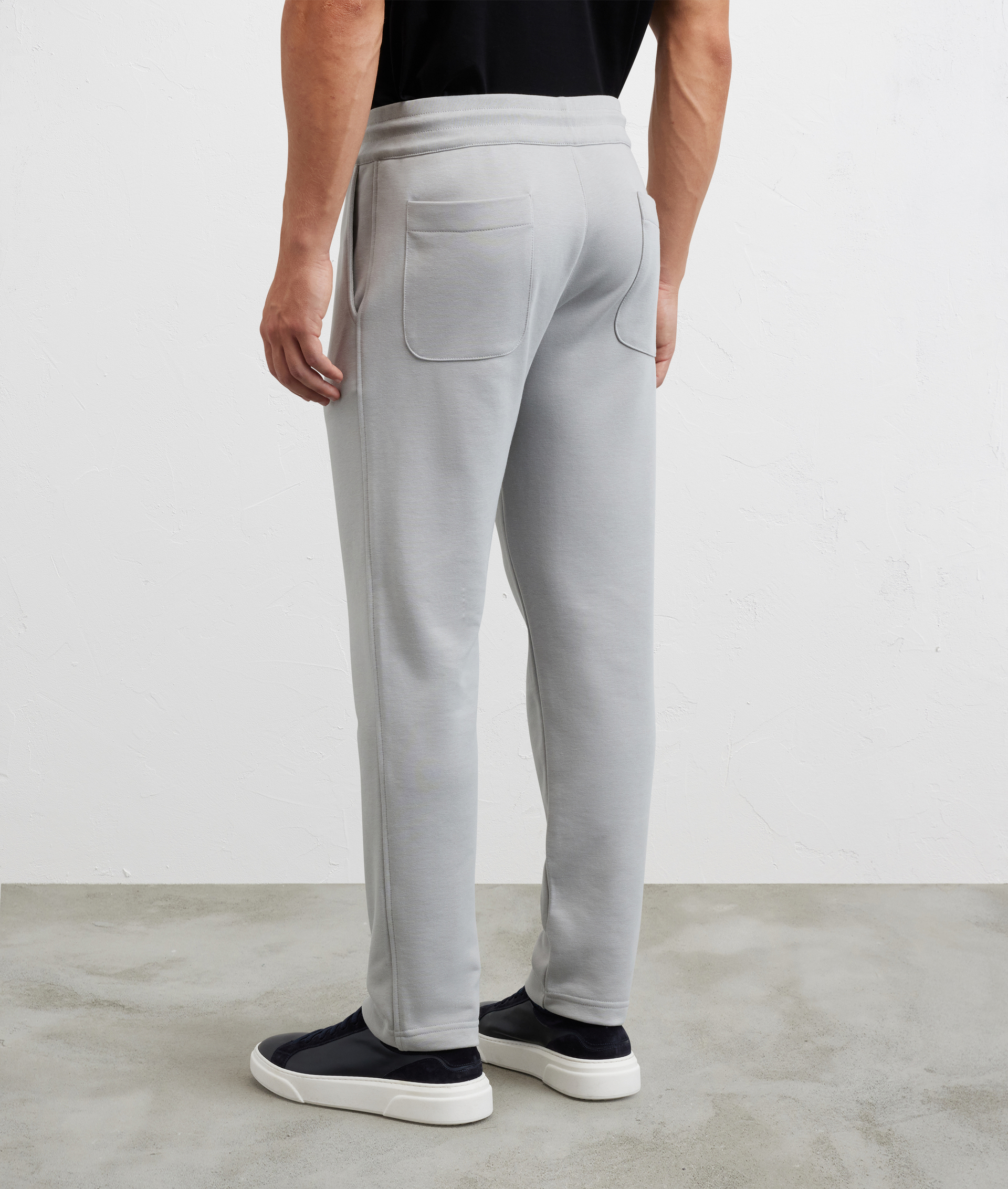 sweatpants regular fit with back pockets light grey - Pal Zileri | Official Website